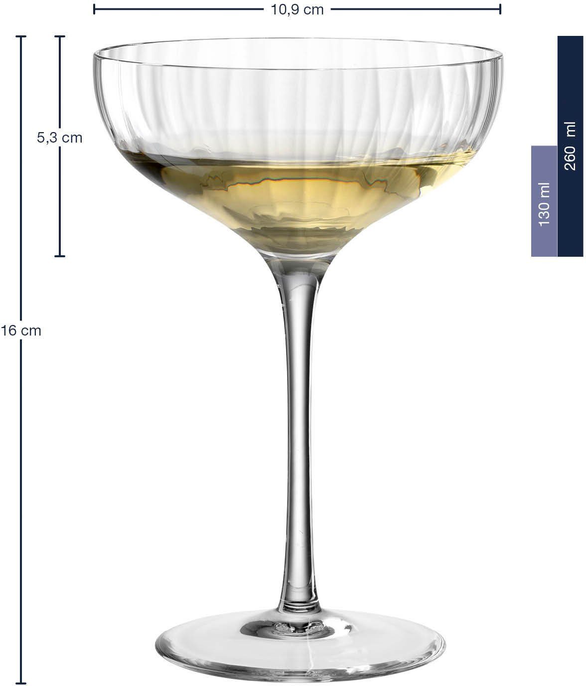 LEONARDO Champagnerglas POESIA, 6-tlg., Kristallglas, 260 ml, 6-teilig