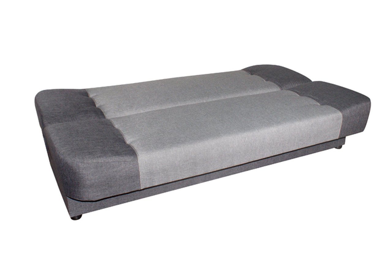Sofa mit Zweisitzer-Sofa Schlaffunktion 2-Sitzer Siblo - - Elias Weiß-Schwarz Bettzeugbehälter