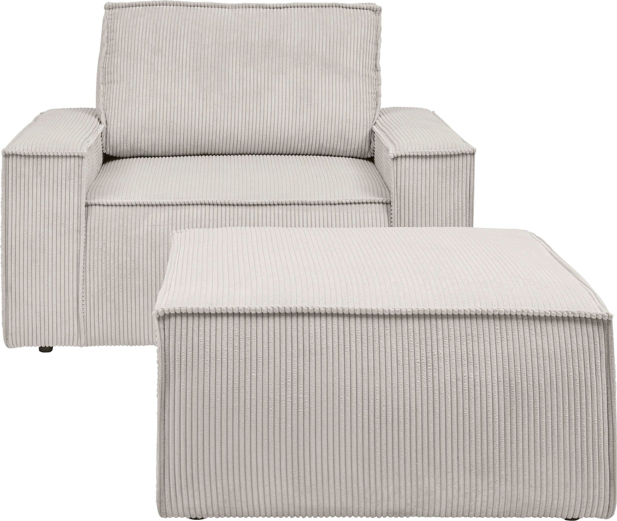 Home affaire Sessel SHERWOOD, Loveseat und Hocker im Set, passend zur Polst günstig online kaufen