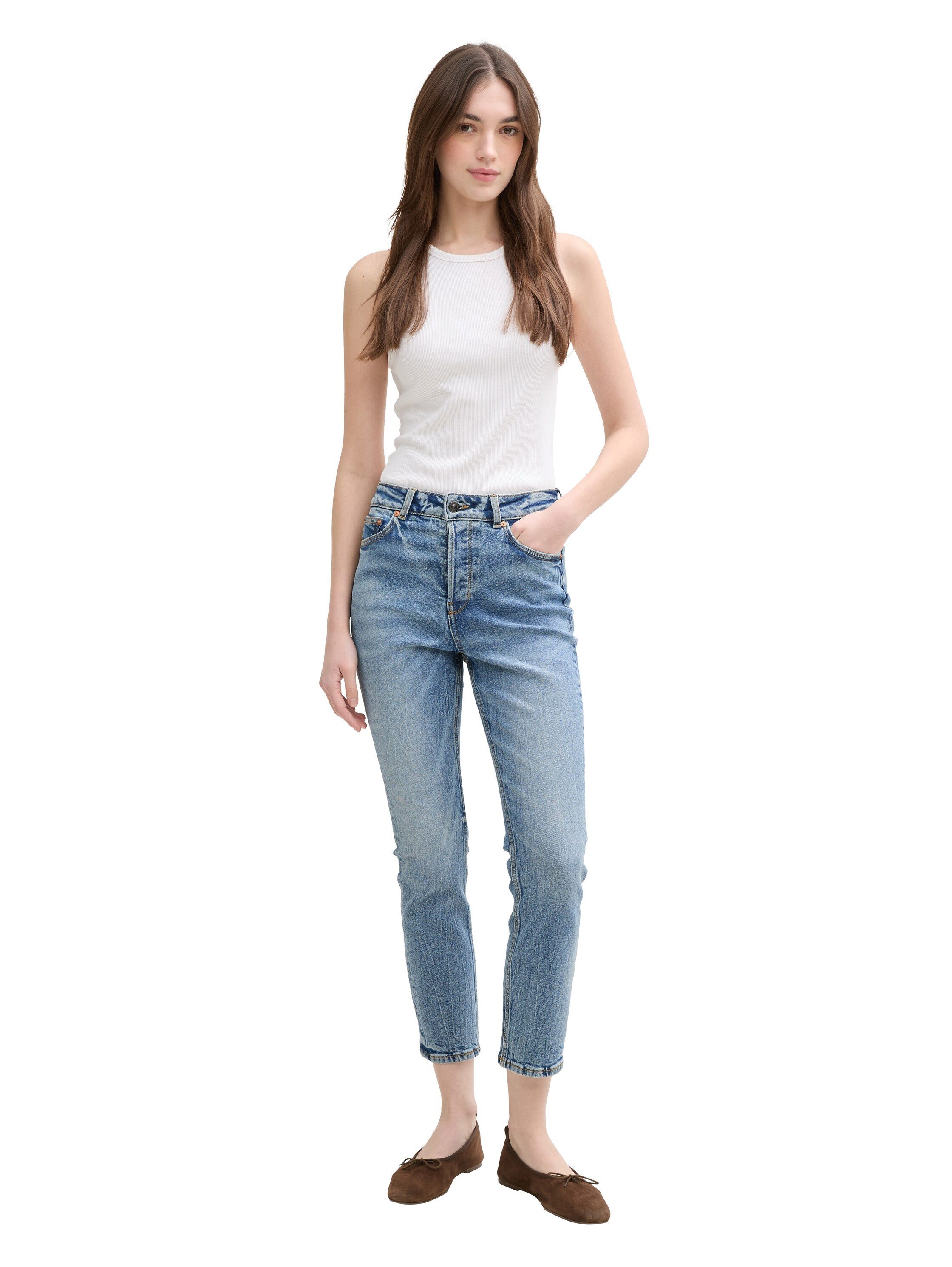 TOM TAILOR Denim 7/8-Jeans im Used-Look