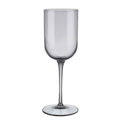 BLOMUS Weißweinglas FUUM Set 4 Weißweingläser Weinglas Wein Glas Glas farbig Smoke 280 ml, Glas