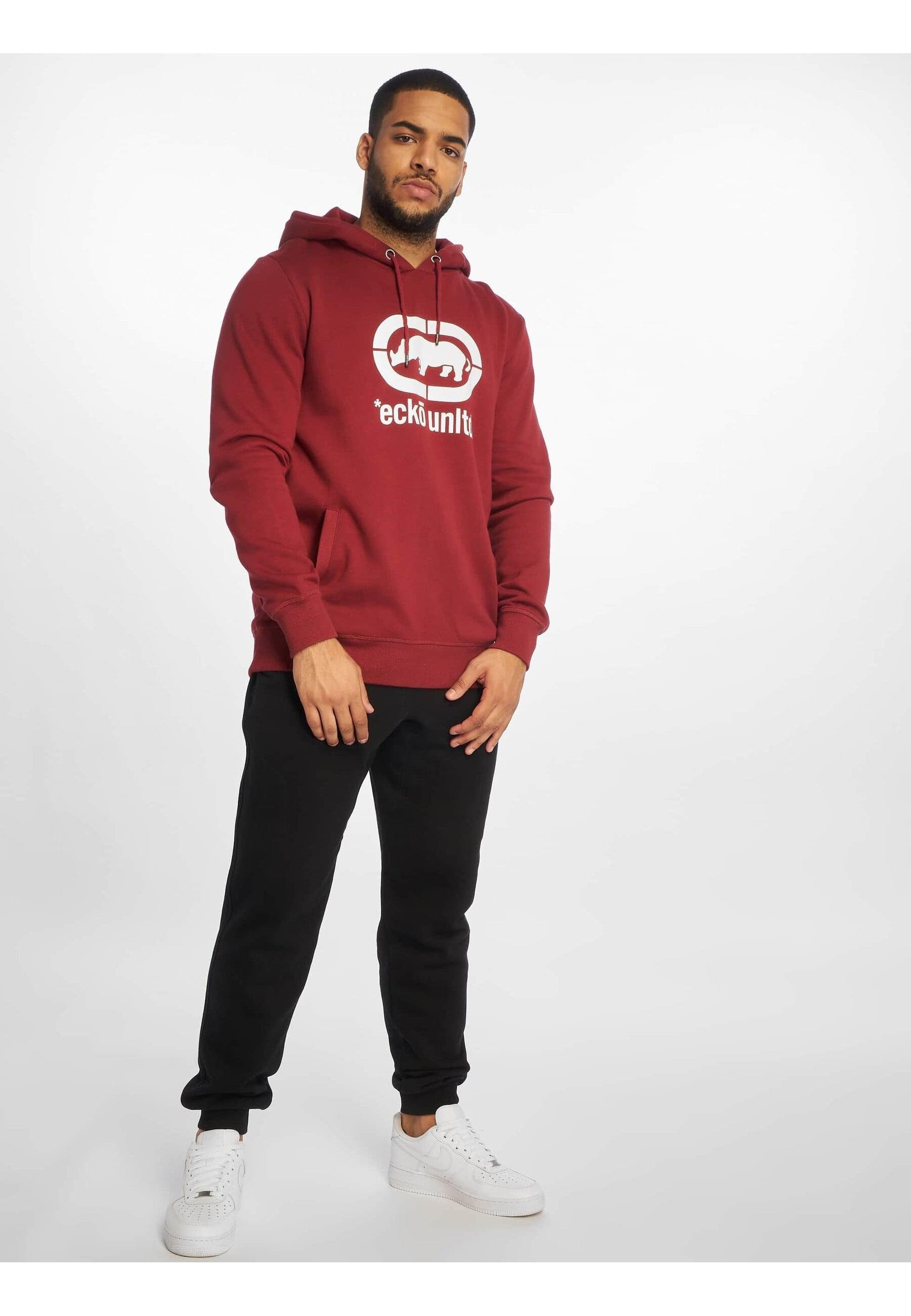 Base (1-tlg) Unltd. Sweater bordeaux Hoody Ecko Herren