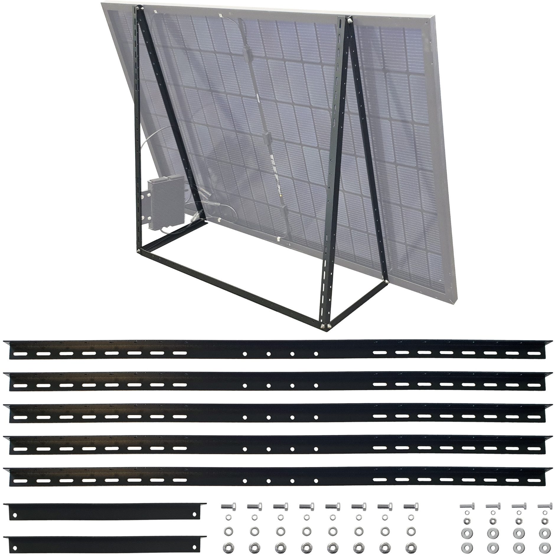 Schwaiger Solarmodul-Halterung SOBM1030, (horizontalen und vertikalen Montage, Balkon-/Bodenmontage eines Solarmoduls, individuell einstellbarer Winkel)