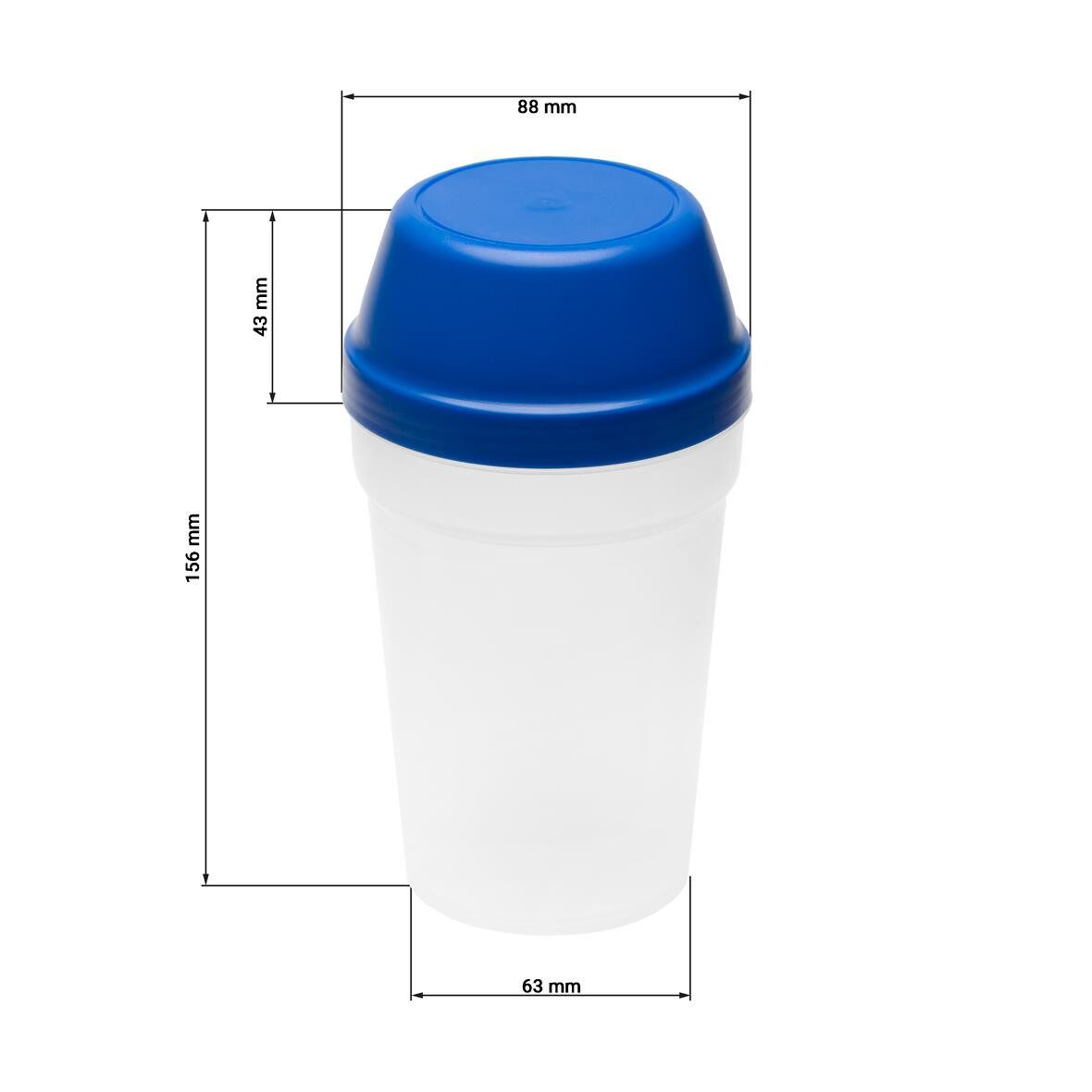 elasto Protein Shaker MULTI auslaufsicherer Fitness shaker 300 ml mit Deckel, Shaker für Eiweiß- & Sportgetränke, BPA-frei, einfache Reinigung