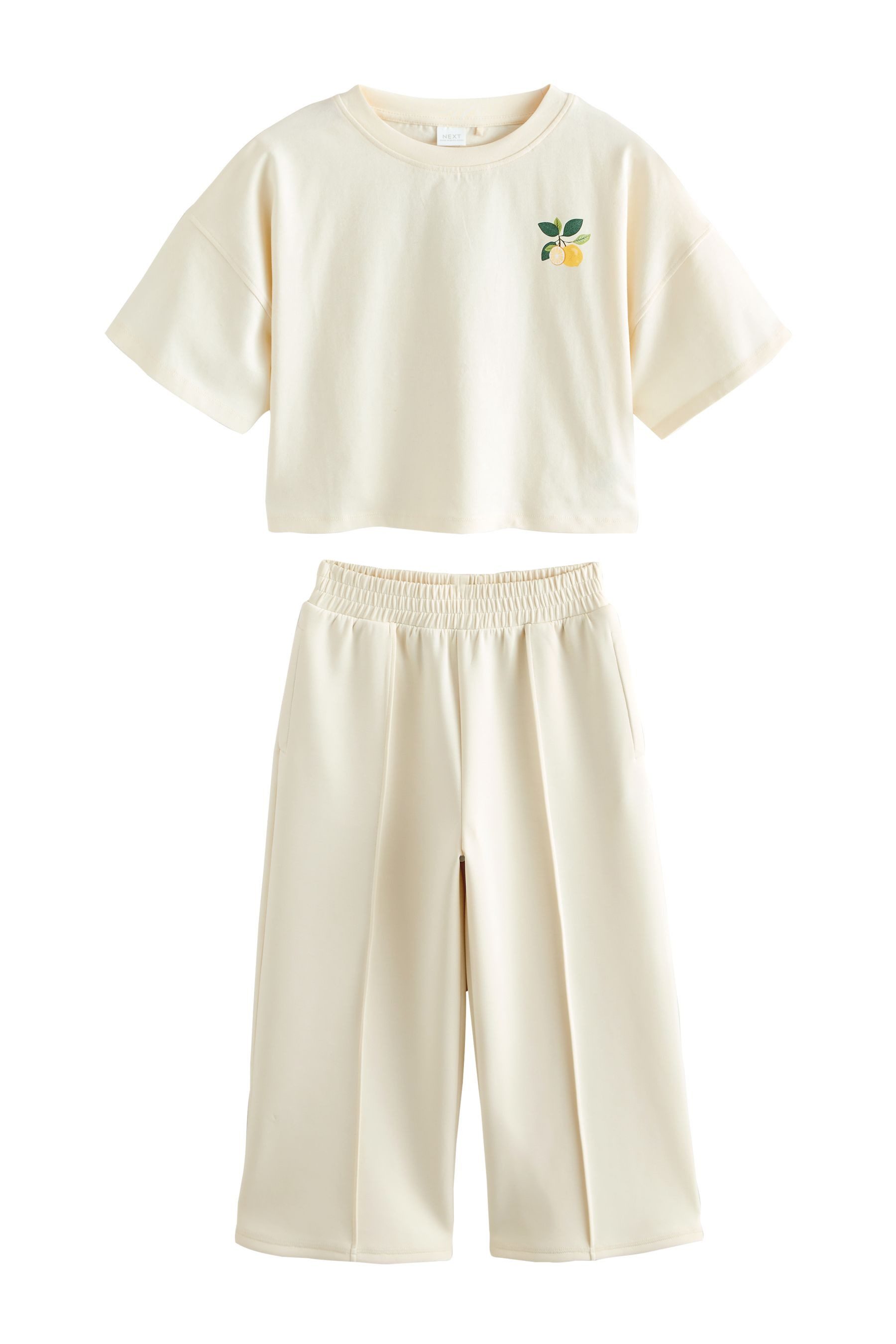 Next Top & Hose T-Shirt und Hose mit weitem Bein im Set (2-tlg)