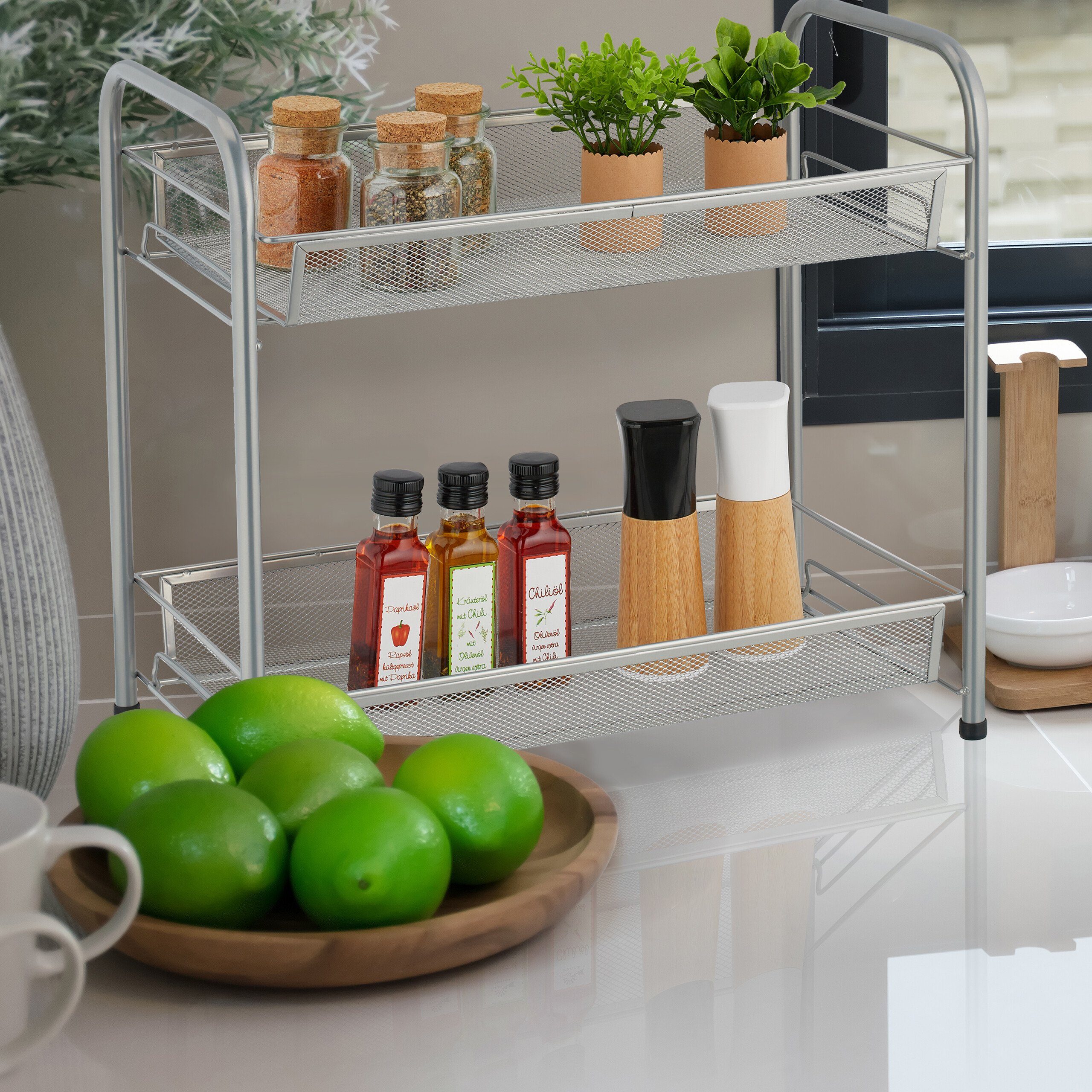 relaxdays Gewürzregal mit 2 Ablagen aus günstig online kaufen