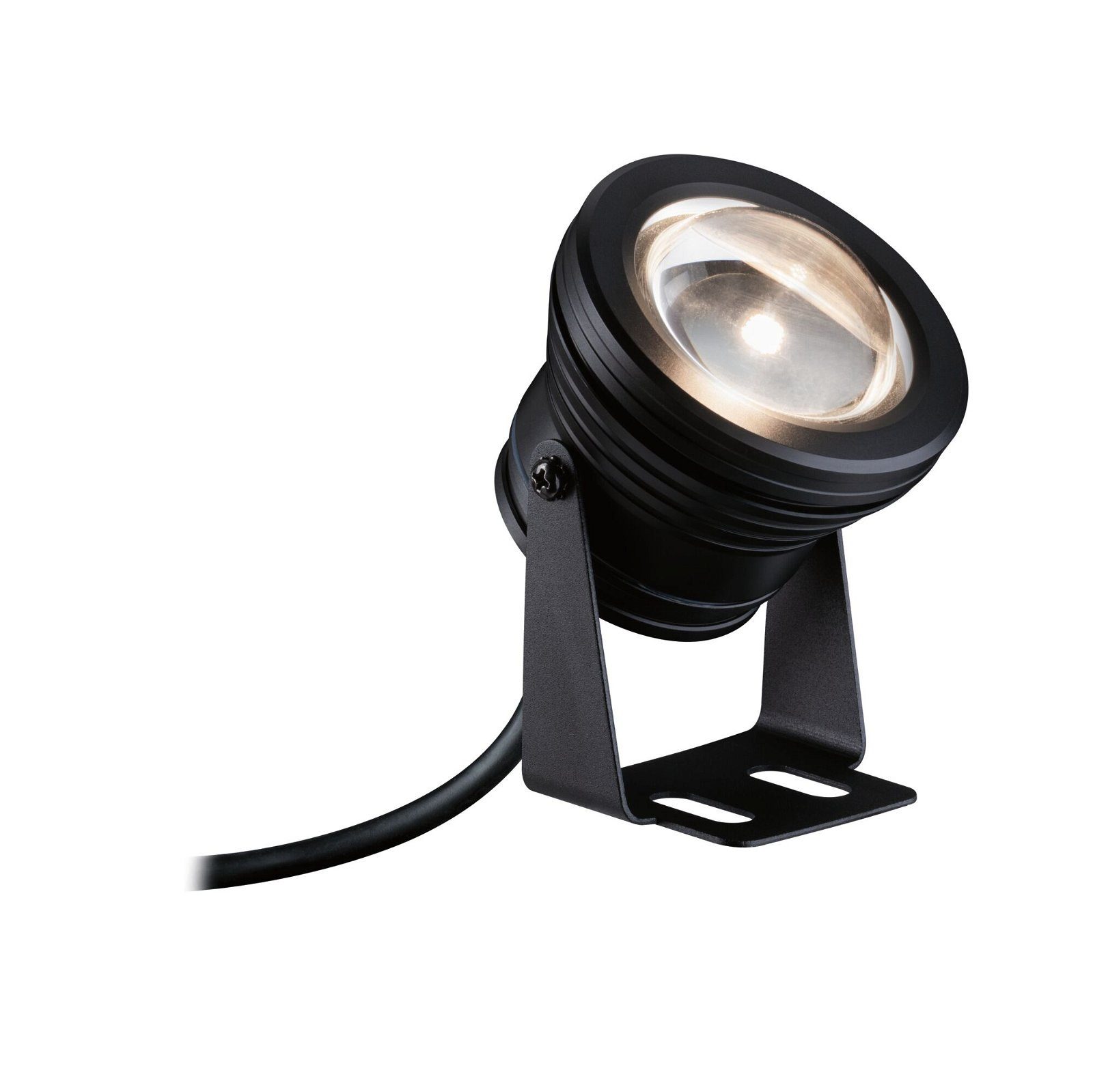 Paulmann LED Gartenstrahler Plug & Shine Spot Teichleuchte Einzelspot IP68 3000K 5W Schwarz, LED fest integriert, Warmweiß