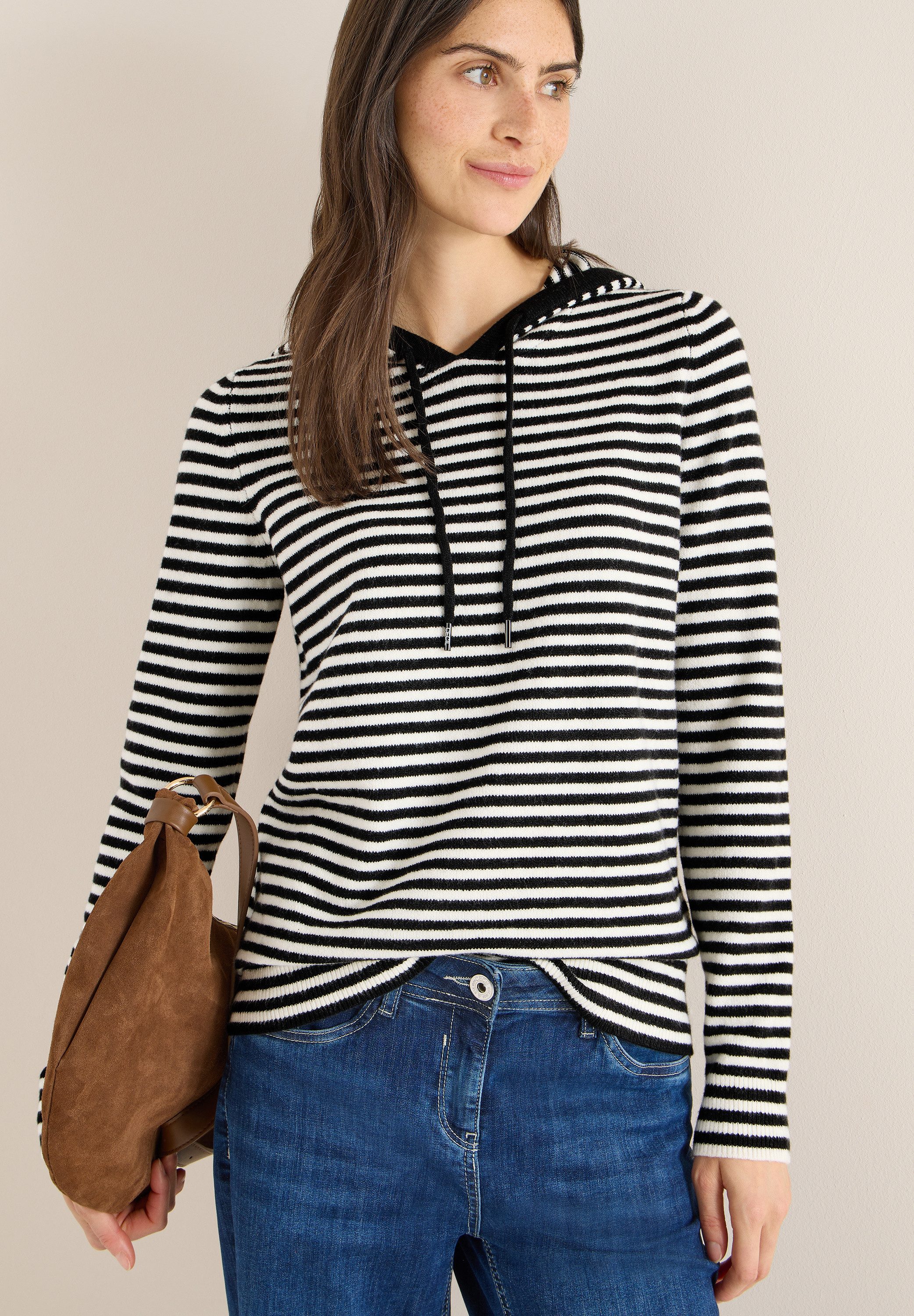 CECIL Kapuzenpullover mit Kapuze mit Tunnelzugband