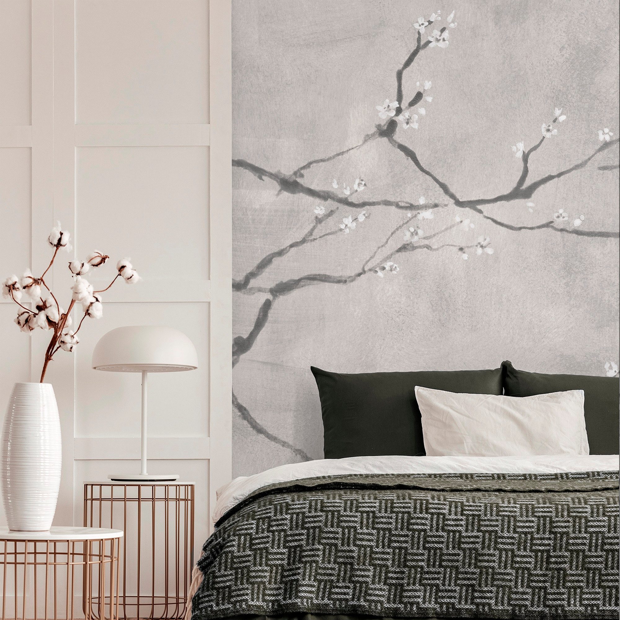 Art for the home Fototapete Chinese Blossom, glatt, neutral, (1 St), Design Tapeten