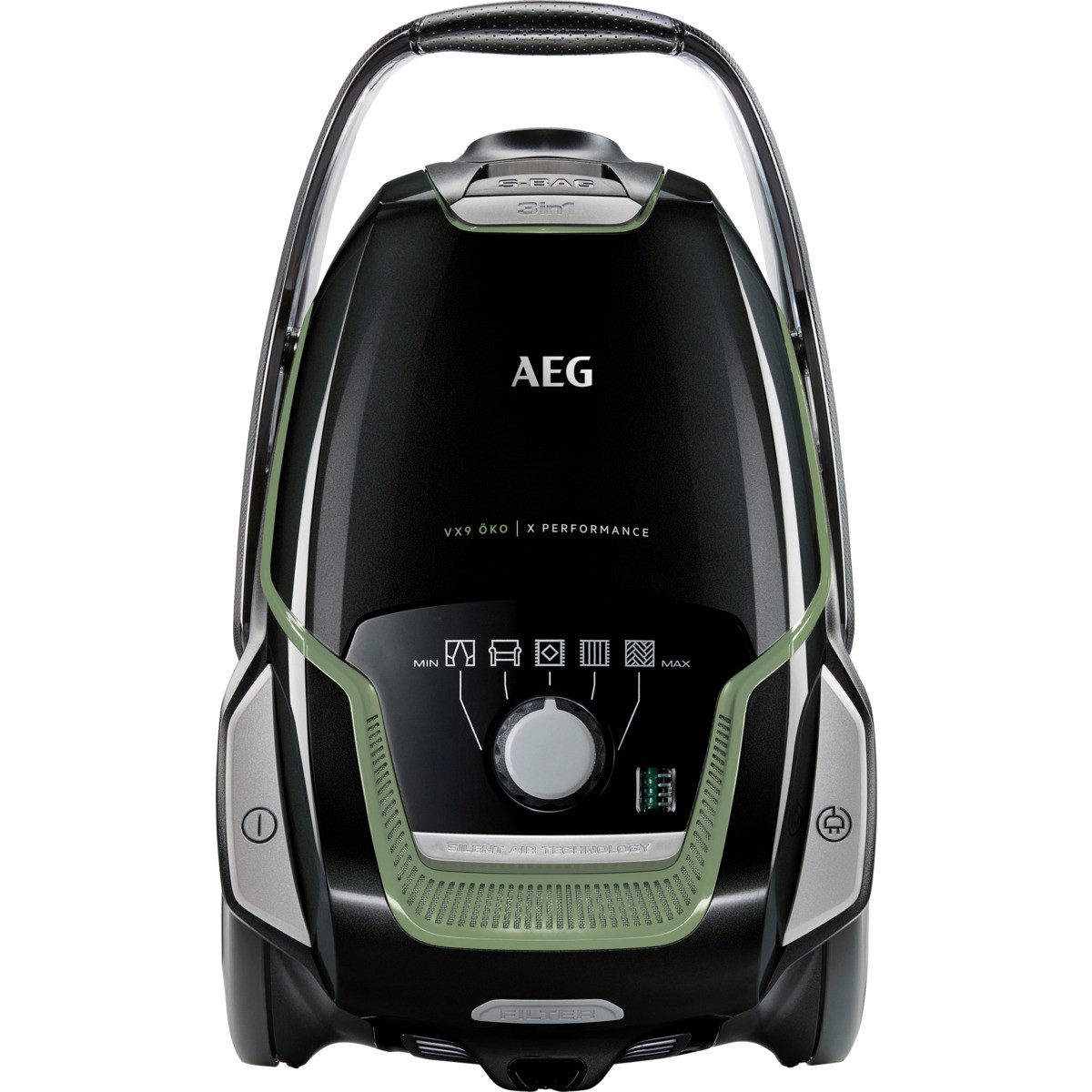 AEG Bodenstaubsauger VX9-2-ÖKO, 850 W, mit Beutel, Leistungsstark, inkl. Zusatzdüsen, 70 % Recyclingkunststoff, 5l Beutel