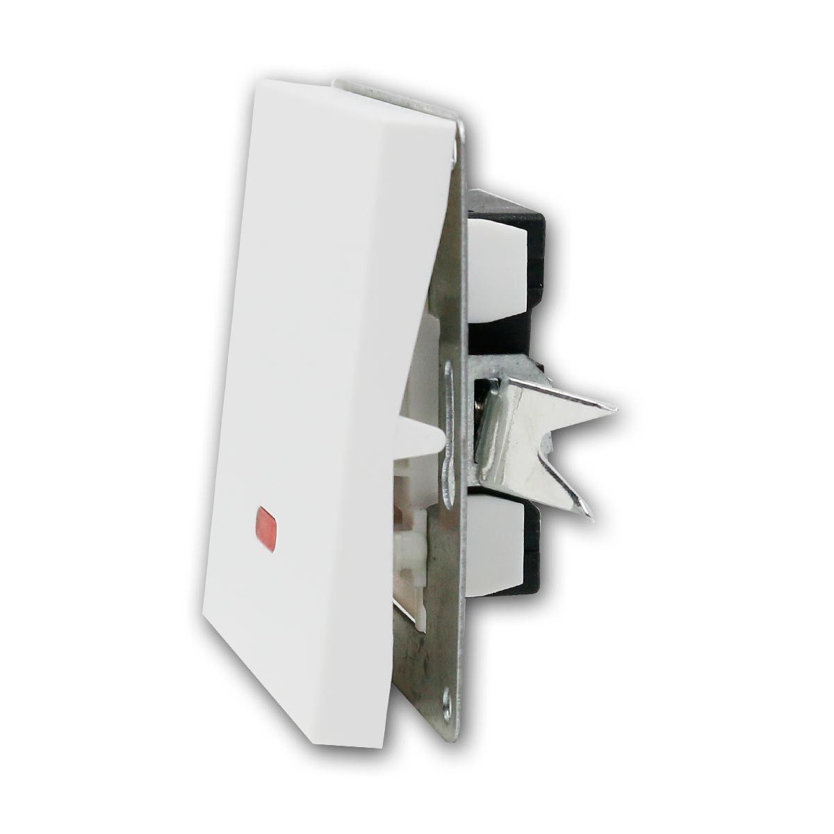 McPower Kontroll-Schalter SHALLOW weiß 250V~/10A oh Rahmen Unterputzschalter