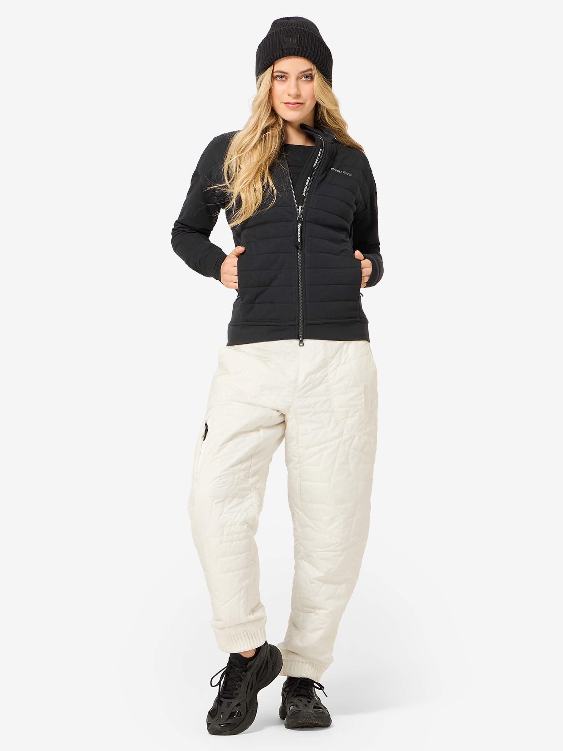 SUPER.NATURAL Outdoorjacke für Damen,Merino W WEATHER GUARD DWR PUFFER mit Sport-Motiv, atmungsaktiv
