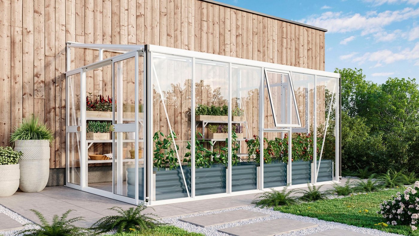 Thumbnail - Vitavia Anlehngewächshaus H_elena 10200, BxTxH: 397 x 266 x 239 cm, 3 mm Wandstärke, Alu-Profile, 3 mm Sicherheitsglas, ...