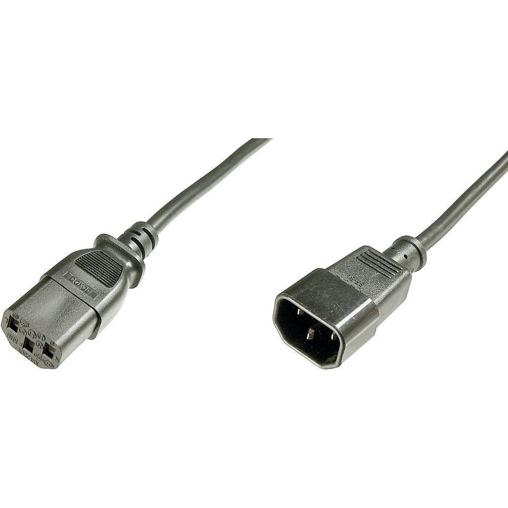 Digitus Netzkabelverlängerung, C14/St - C13/Bu Computer-Kabel, (1.20 cm)