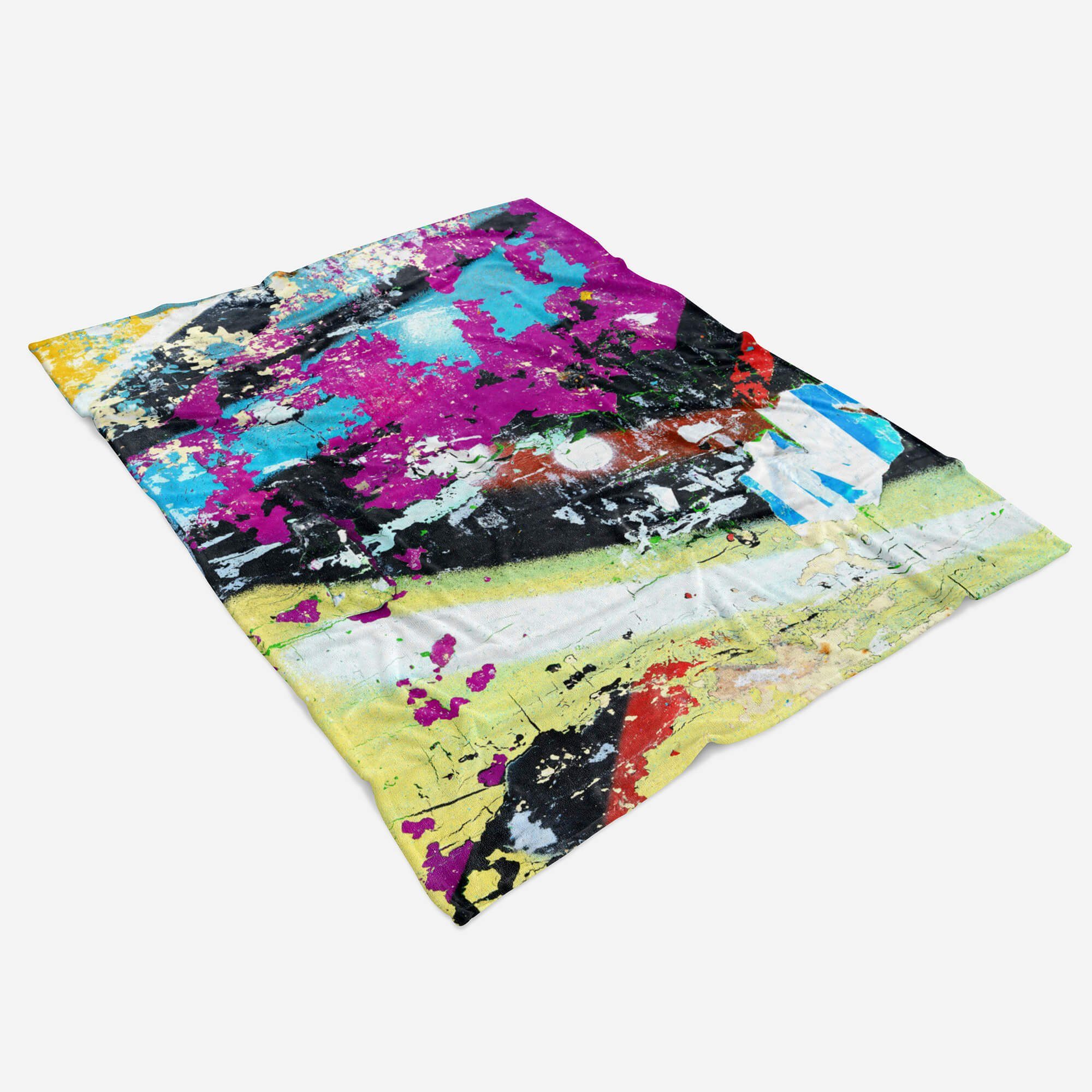 (1-St), Strandhandtuch Saunatuch Kuscheldecke Handtuch Baumwolle-Polyester-Mix Art mit Sinus Farb, Fotomotiv Handtücher Handtuch Wandstruktur Auffallend