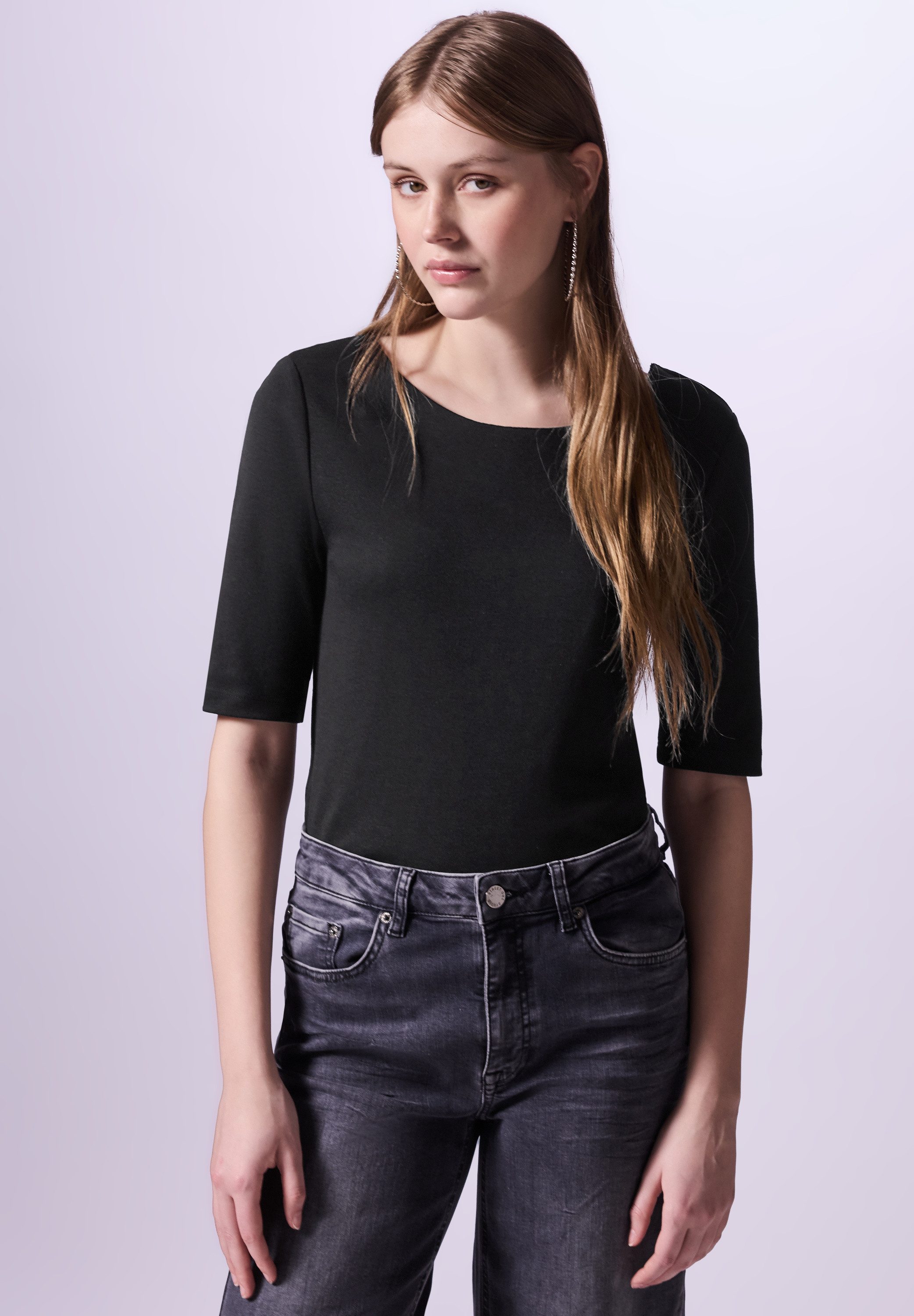 STREET ONE STUDIO T-Shirt aus softem günstig online kaufen