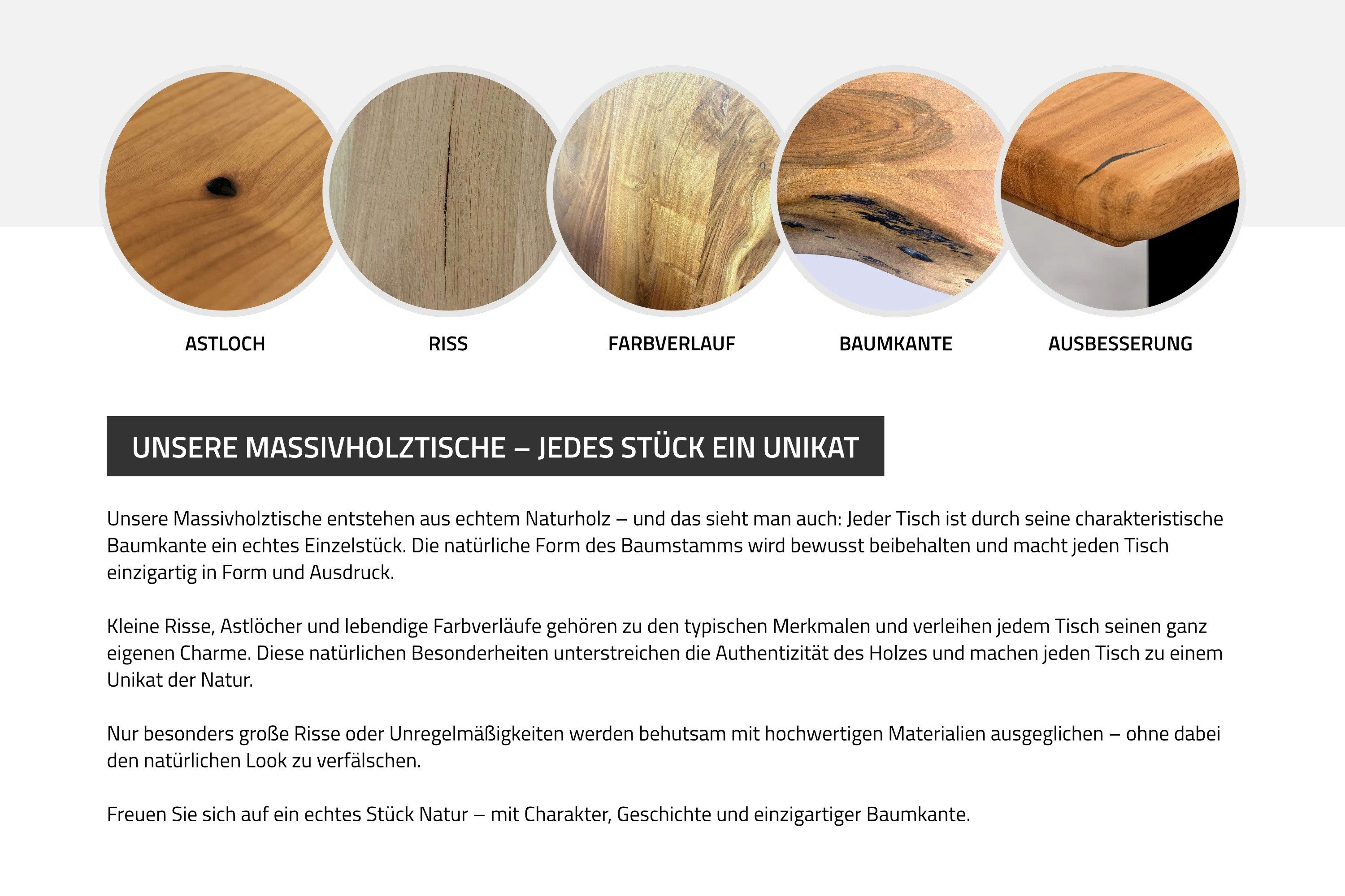 SAM® Esstisch Pisa, massives Akazienholz, gerade Kante, X-Gestell Metall schwarz