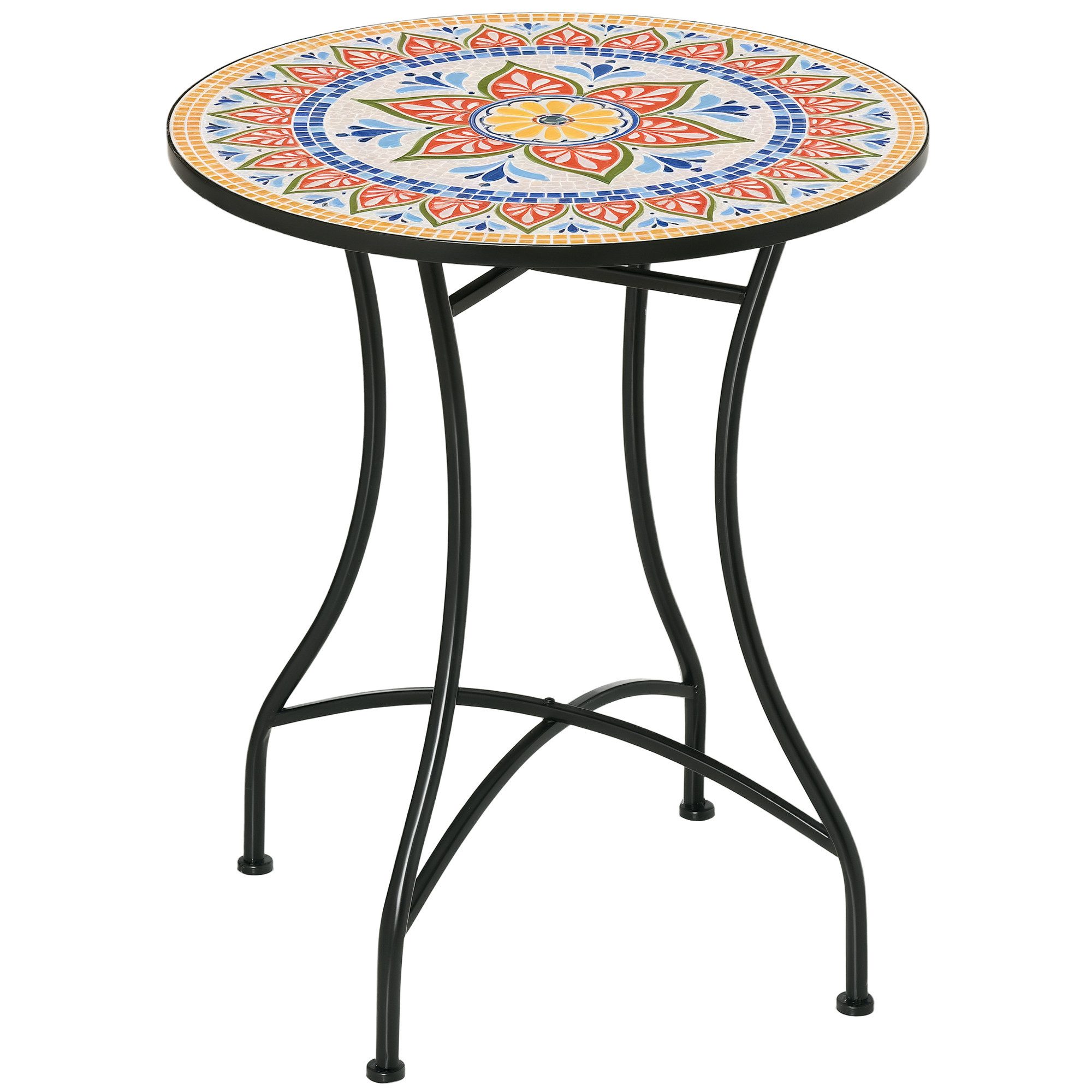 Outsunny Beistelltisch Beistelltisch mit Mosaikplatte (Bistrotisch, 1-St., günstig online kaufen