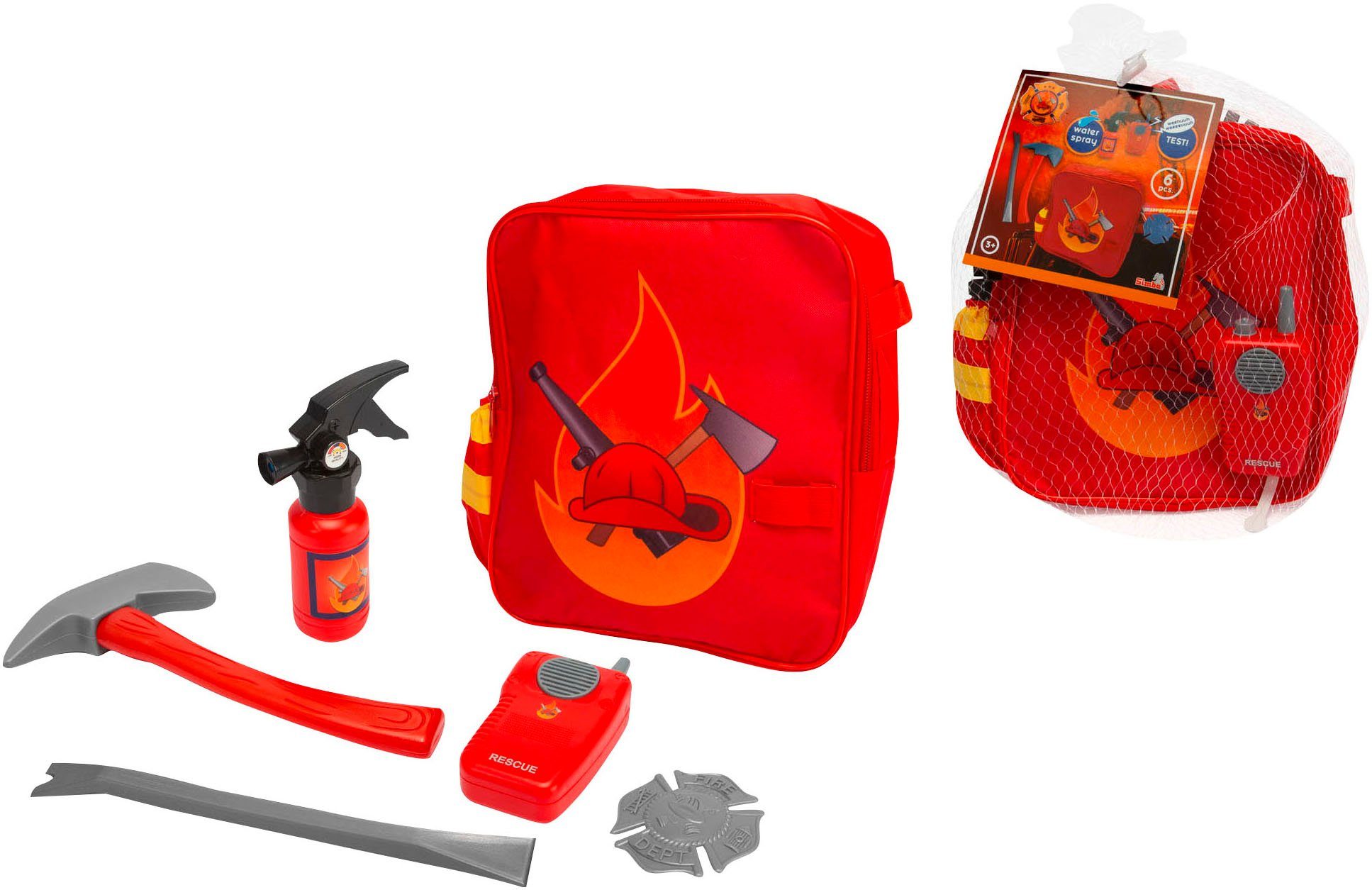 SIMBA Spielzeug-Axt Feuerwehr Rucksack Set