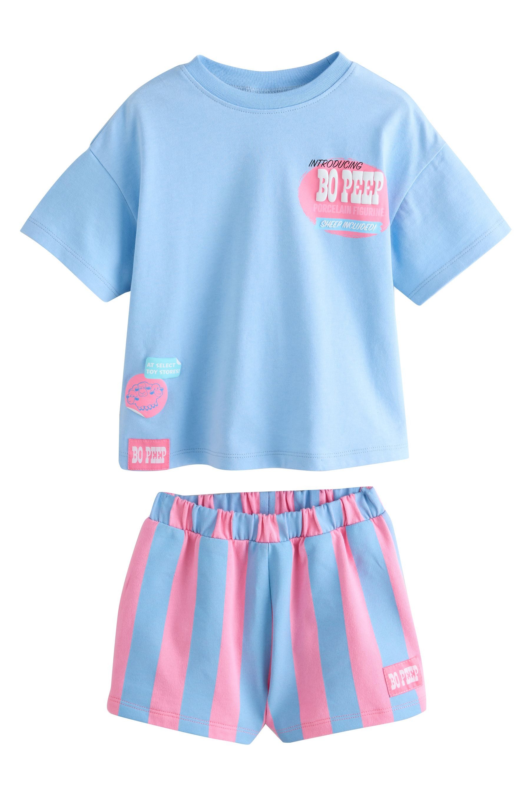 Next T-Shirt & Shorts Kurzarm-T-Shirt und Shorts, Toy Story Bo Peep (2-tlg)