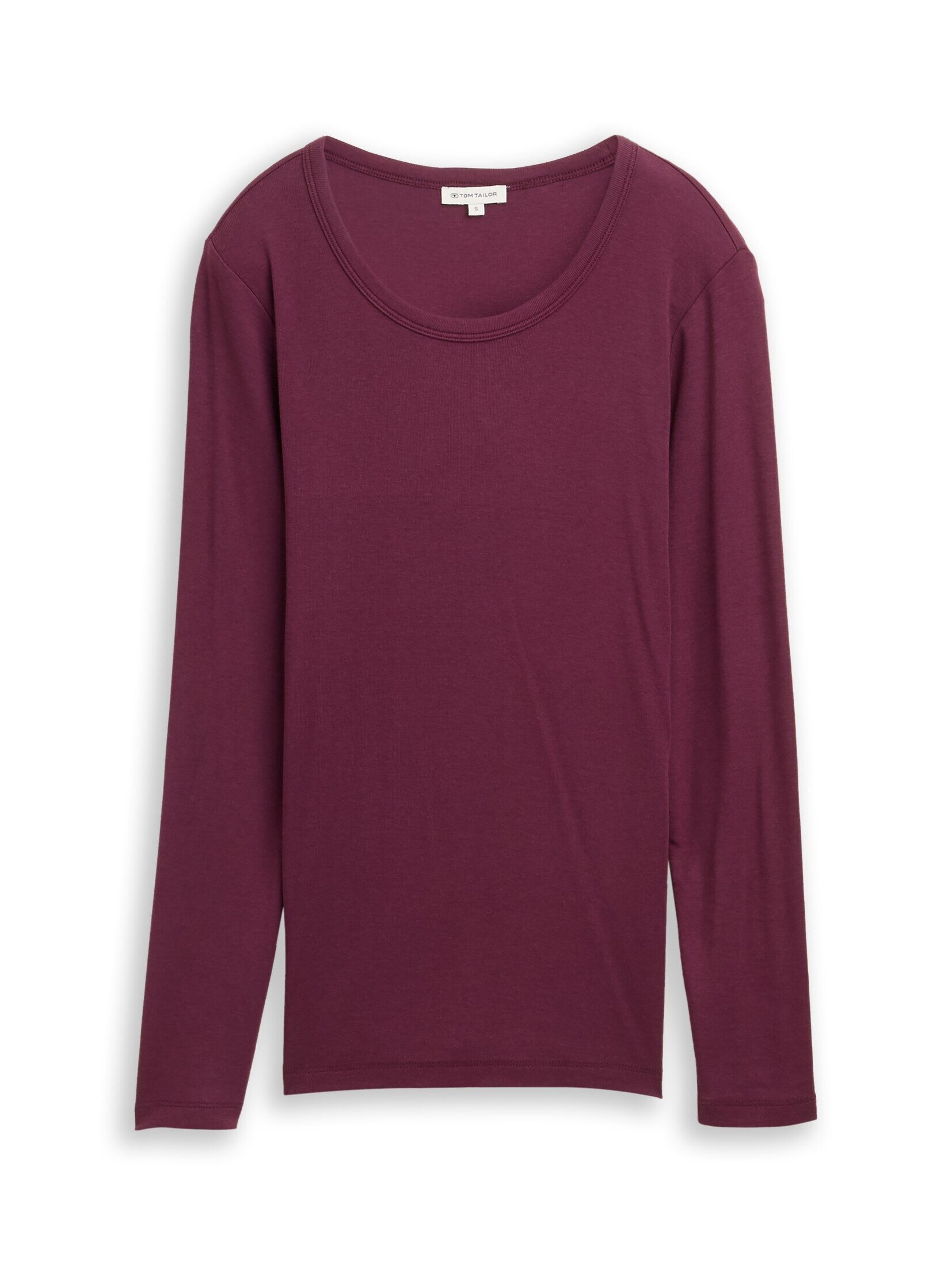 TOM TAILOR Langarmshirt T-Shirt Basic Slim Fit Langarmshirt günstig online kaufen