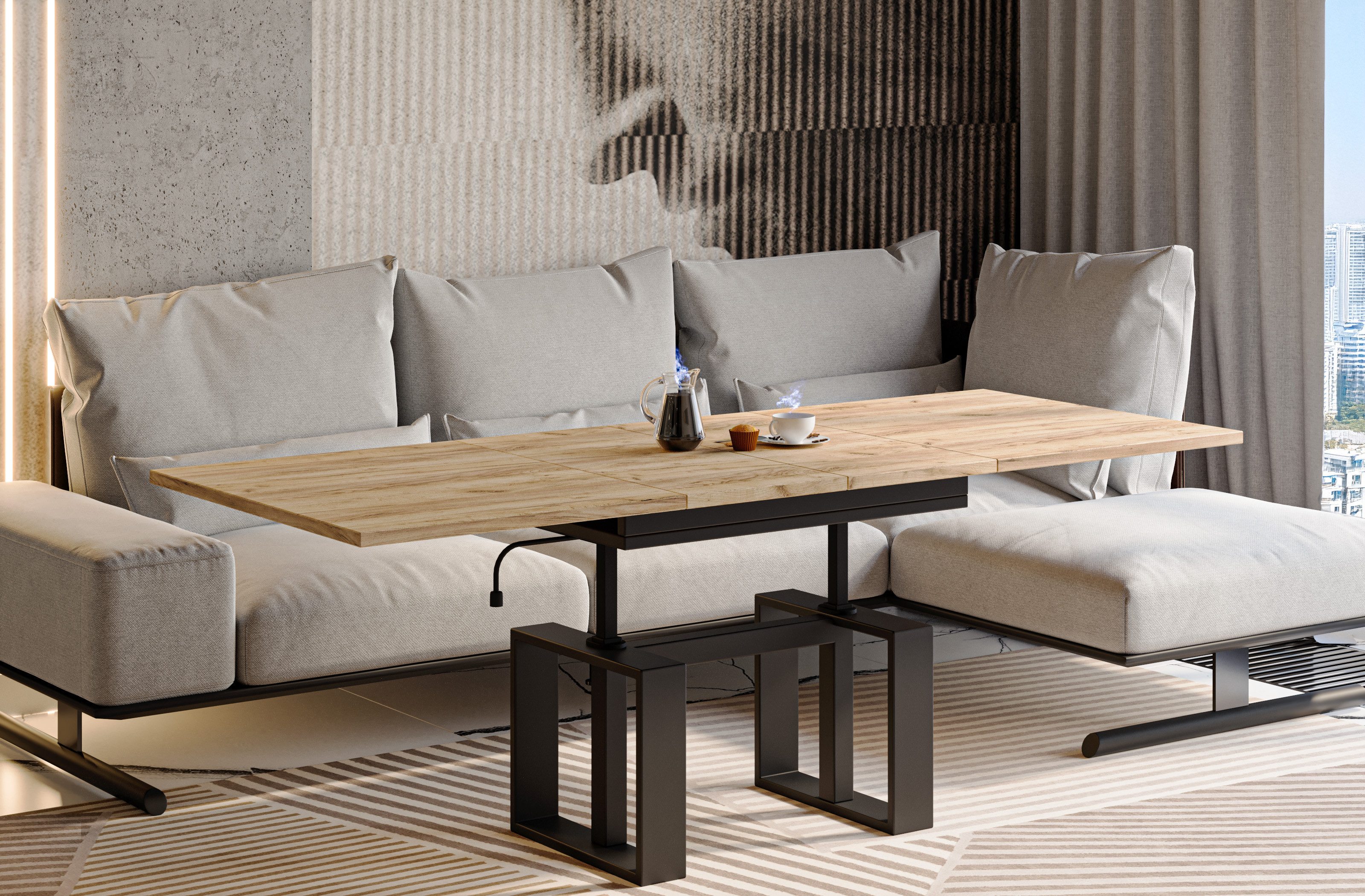 Endo-Moebel Couchtisch Empoli - ausziehbar 110-170cm günstig online kaufen