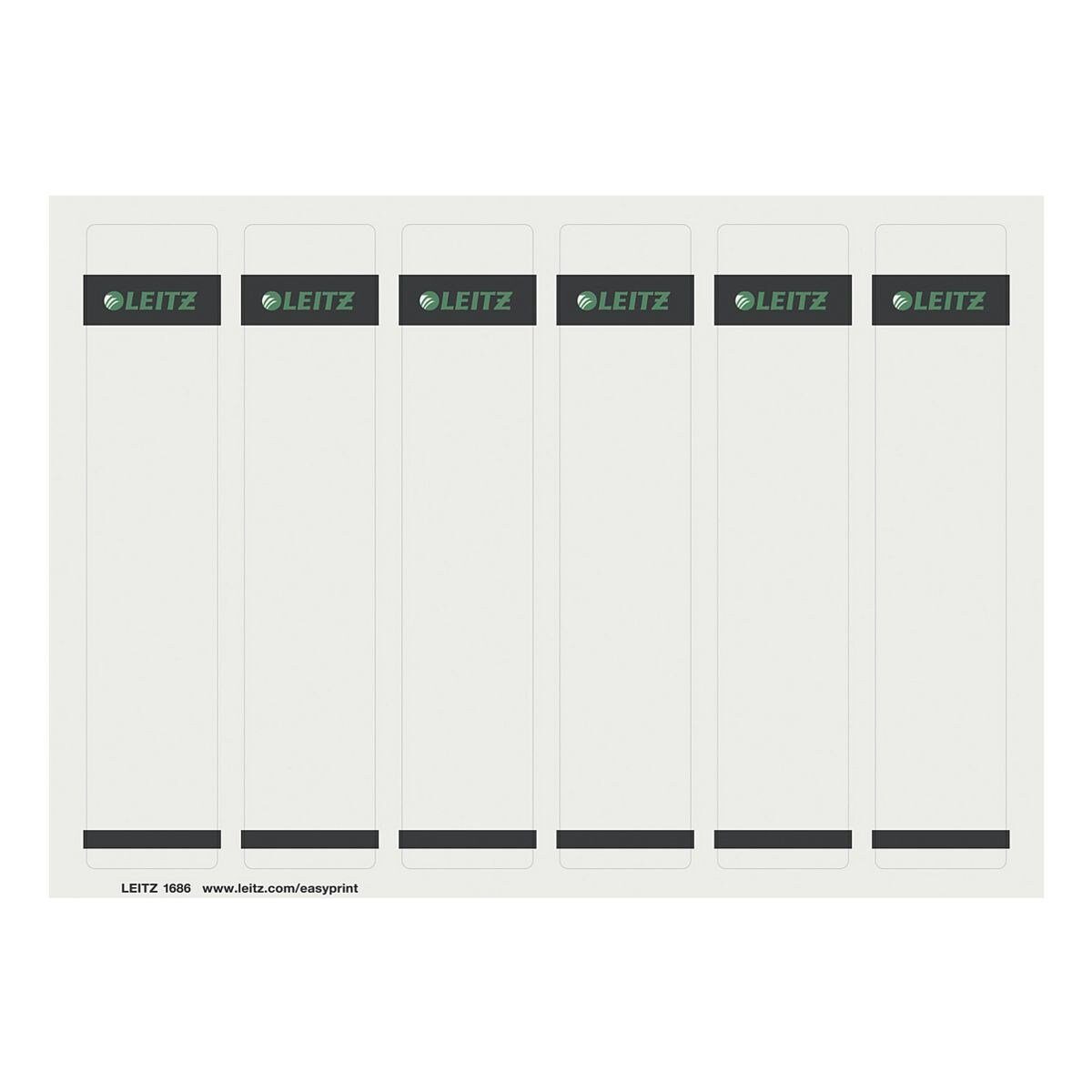 LEITZ Etiketten 1686, für Ordnerl, 600 Stück, kurz/schmal (39x192 mm), selbstklebend