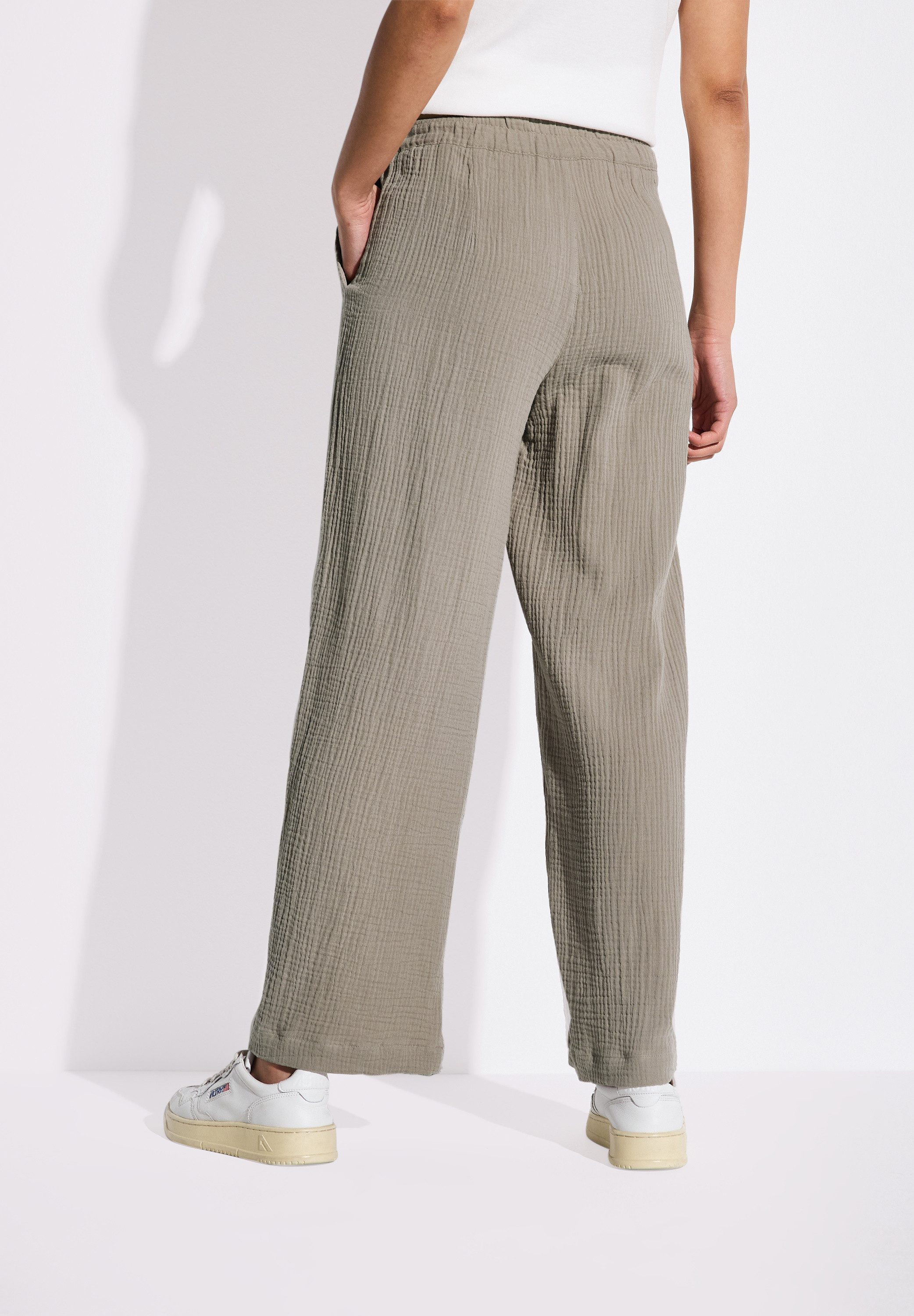 STREET ONE Stoffhose Sommerhose in Struktur-Optik günstig online kaufen