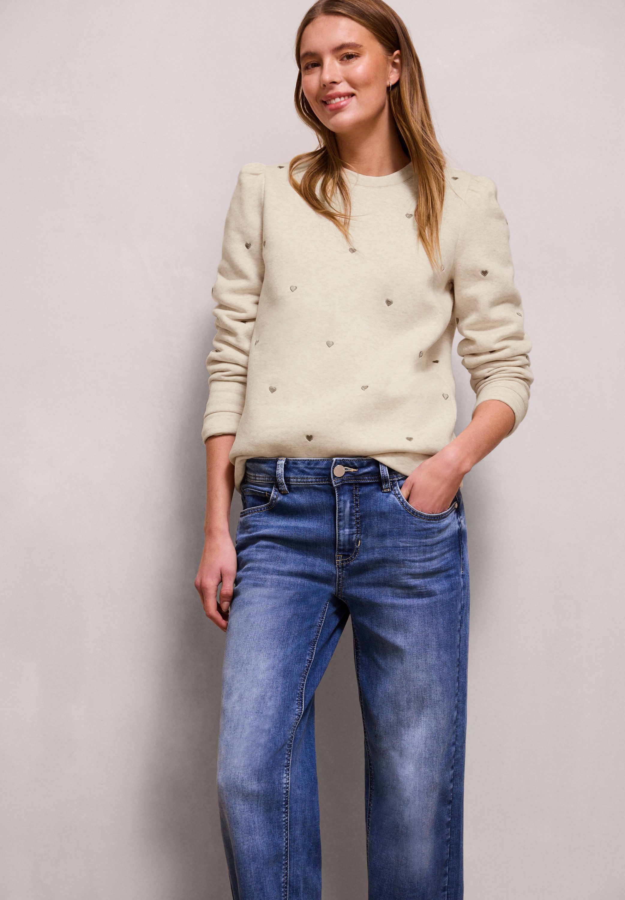 STREET ONE STUDIO Sweatshirt mit Blumenmuster