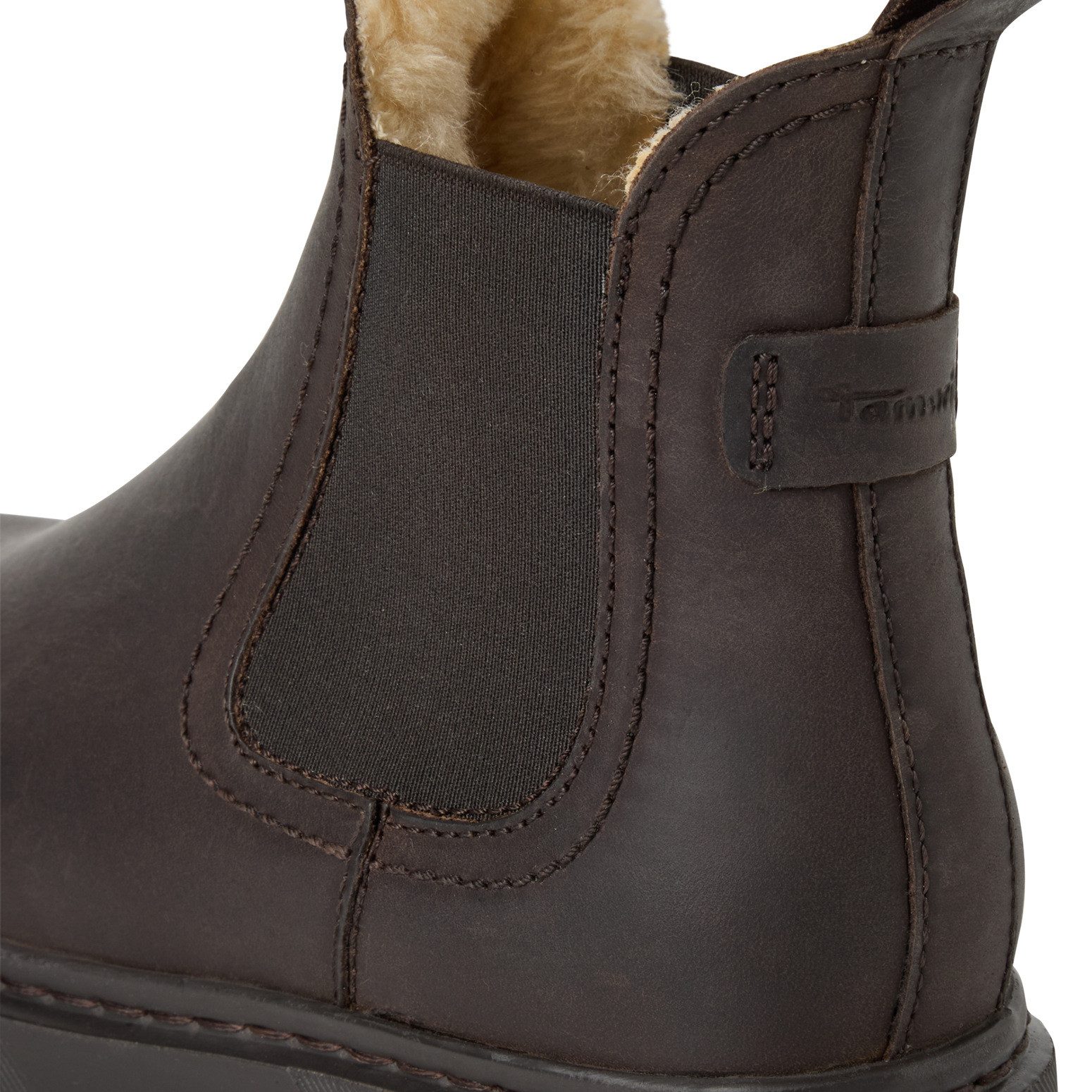 Tamaris Winterboots, Blockabsatz, Chelseaboots, Schlupfschuh, beidseitiger Stretcheinsatz