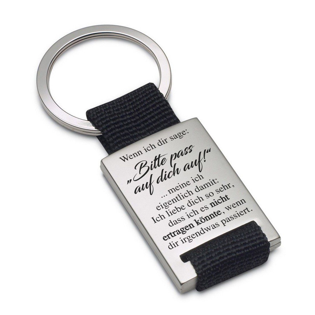 Lieblingsmensch Schlüsselanhänger Wenn ich liebevoll pass sage: - (Schlüsselanhänger filigrane auf auf!" romantisch Lasergravur mit und inklusive dir Schlüsselring), Robuste Gravur, „Bitte dich &