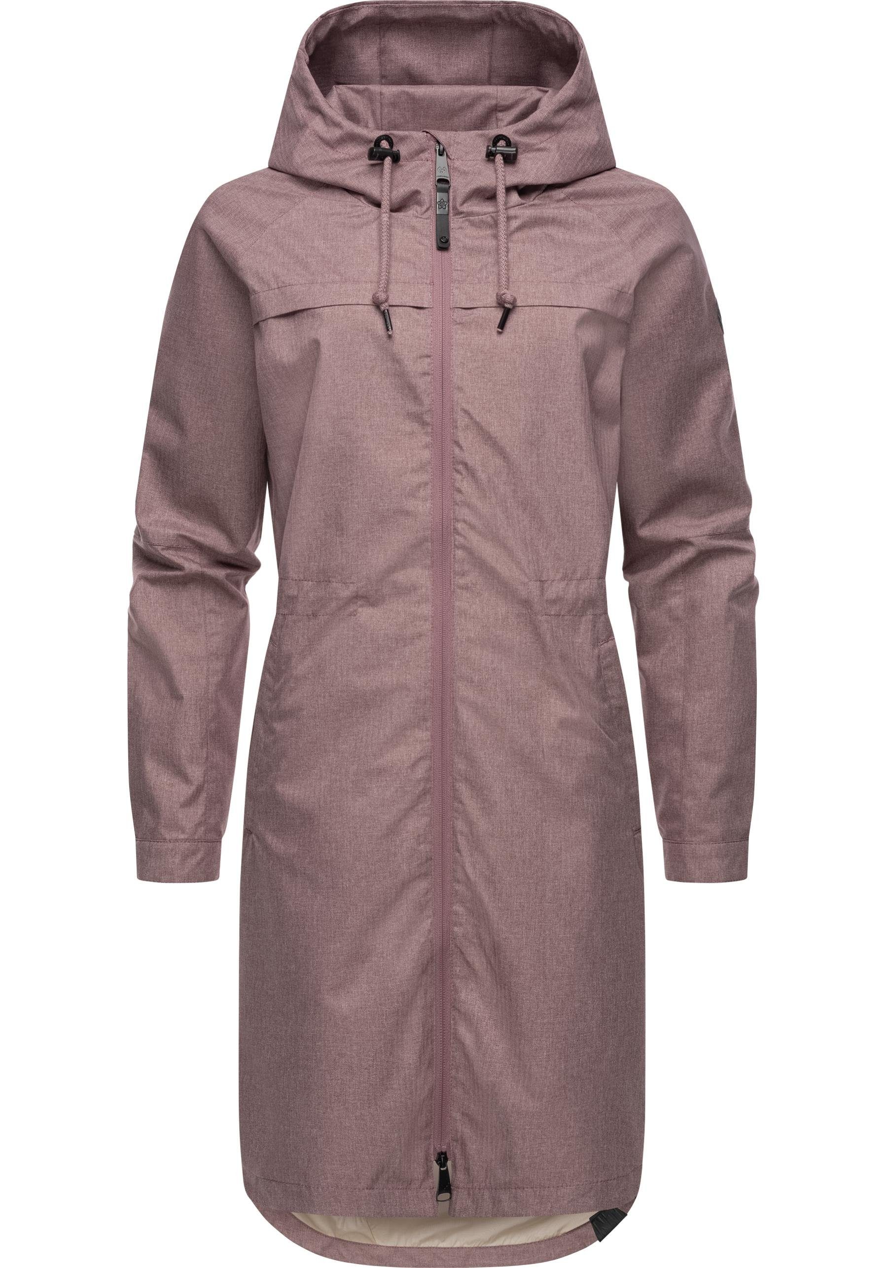 Ragwear Outdoorjacke Belinka Wasserdichte lange und sehr leichte Übergangsjacke
