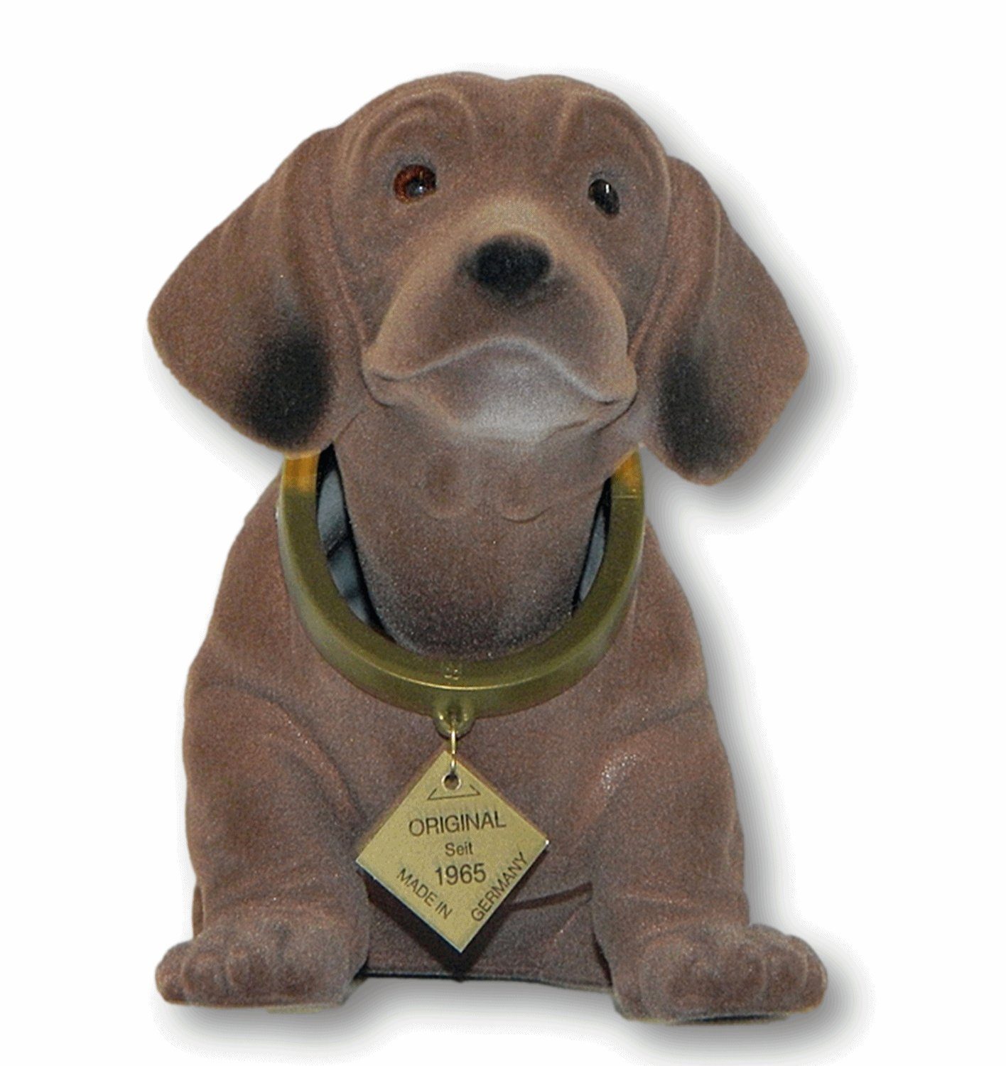 Rakso Oskar Schneider GmbH Dekofigur Wackel Dackel Hund Dackel Wackelfigur H 18 cm groß mit Wackelkopf