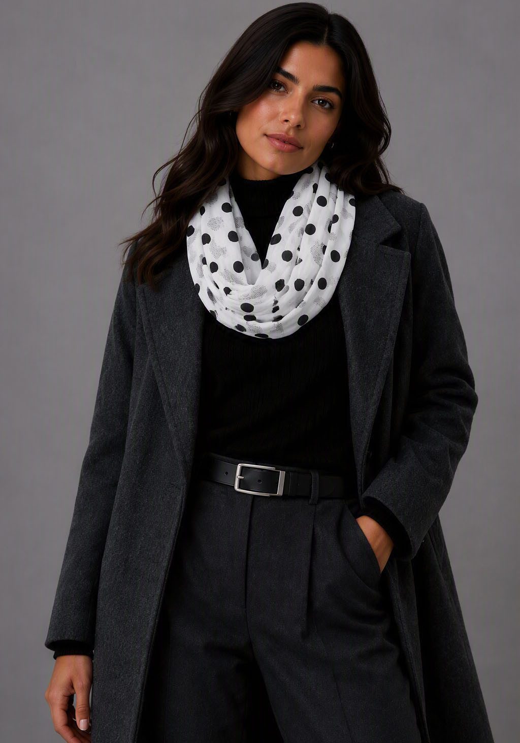 Laura Scott Loop, mit gepunktetem und bedrucktem Design, einlagige Webstruktur