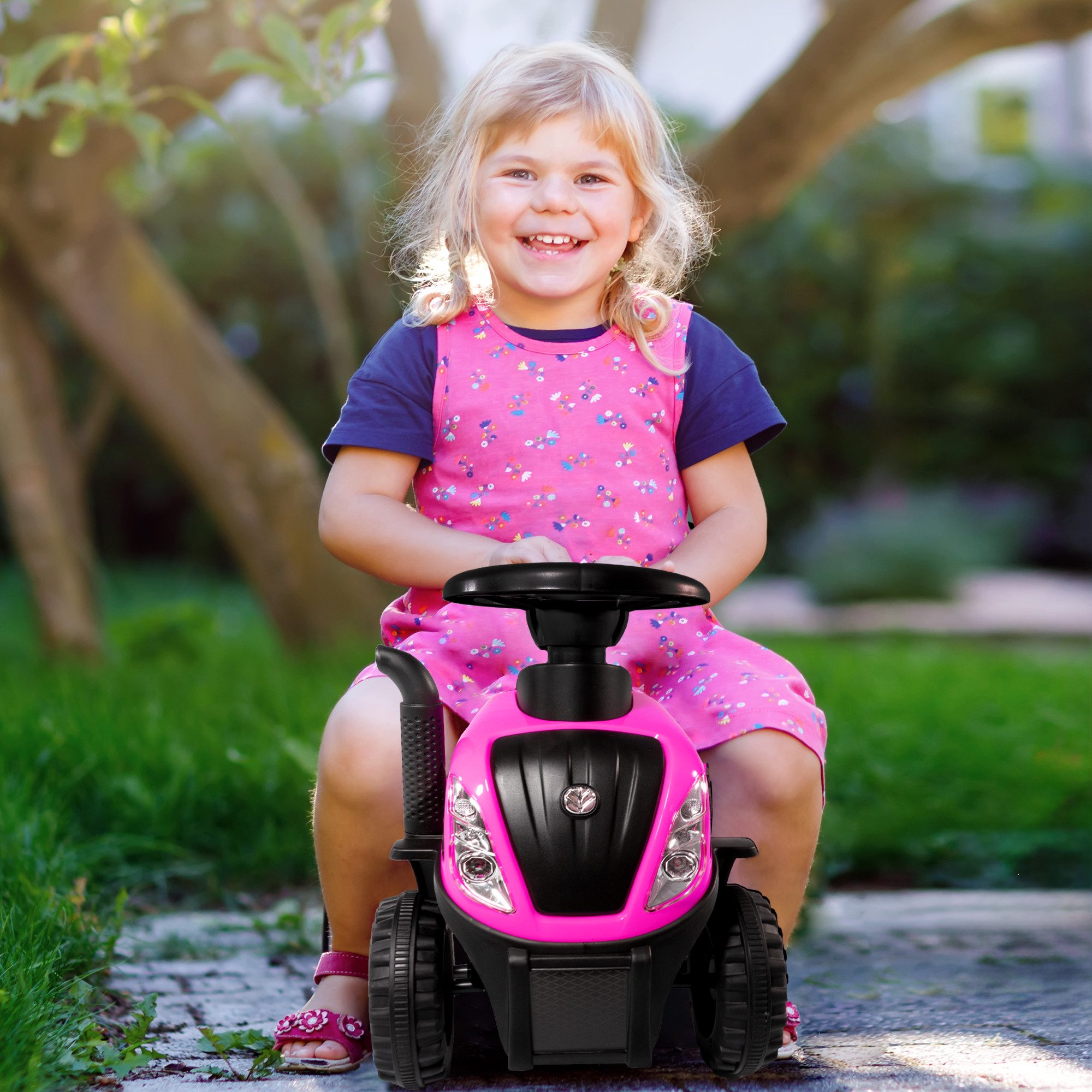 Lemodo Rutscherauto Rutscherauto Traktor mit Anhänger und Zubehör, für Kinder im Alter von 12 - 36 Monaten geeignet – Bild 2 von 5