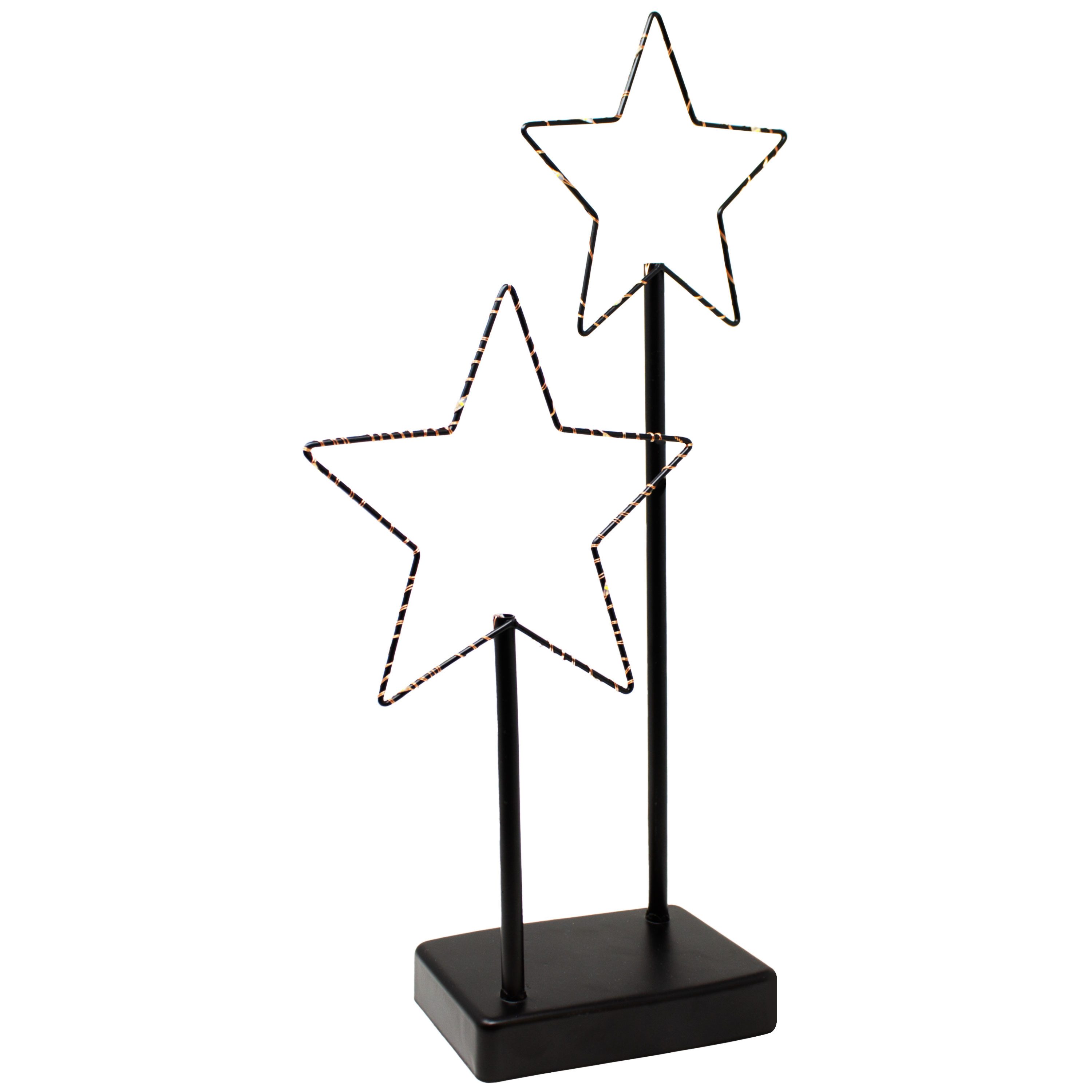 ToCi LED Stern Deko-Aufsteller Stern mit LED-Beleuchtung Leuchter 30 LED, 24 x 40 cm
