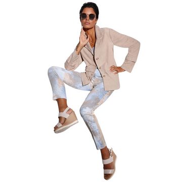 Mainpol Lederblazer • beige • Taillennaht mit Blende