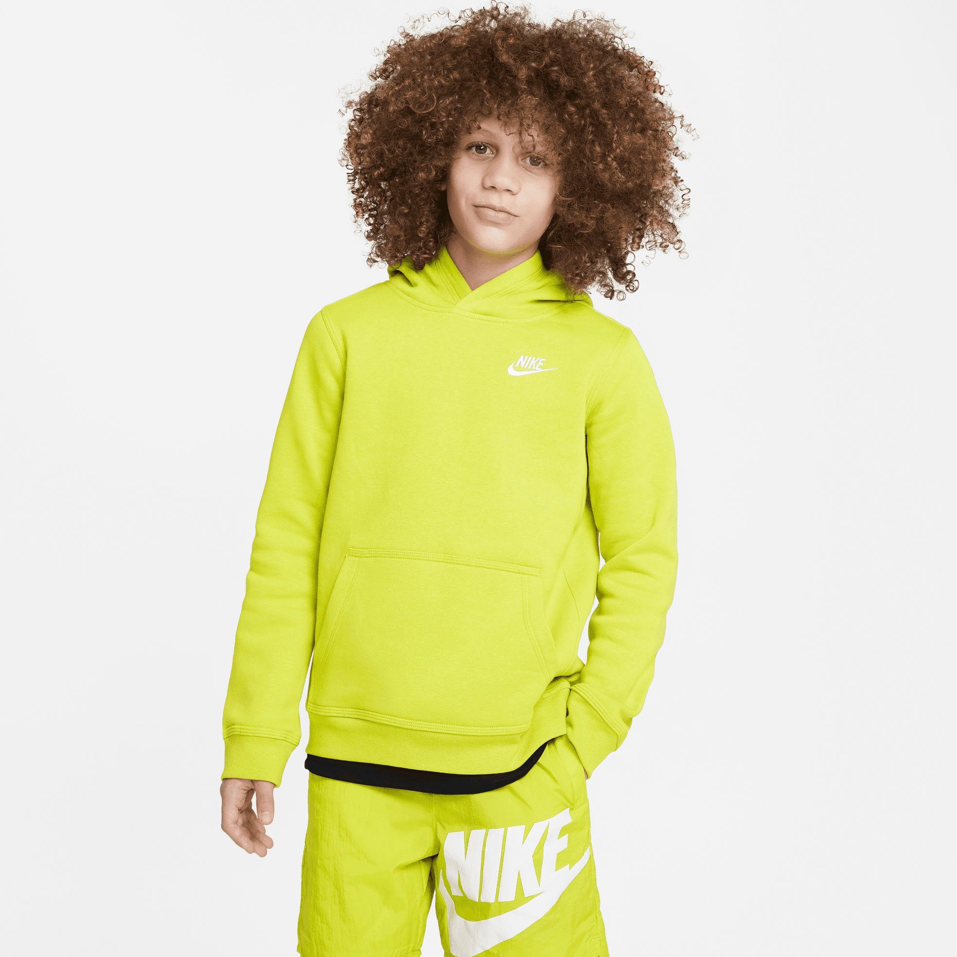 Nike Sportswear Kapuzensweatshirt Club Big Kids' Pullover grün Hoodie