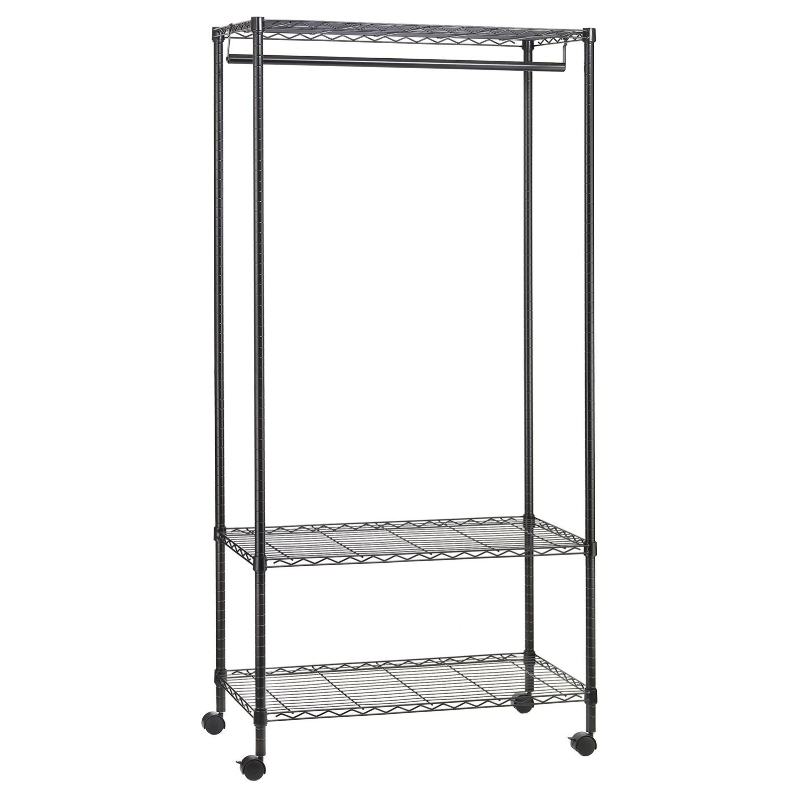 IDIMEX Garderobenständer BRINDISI, Garderobenwagen BRINDISI - Kleiderständer, mobiler Schrank, schwarz