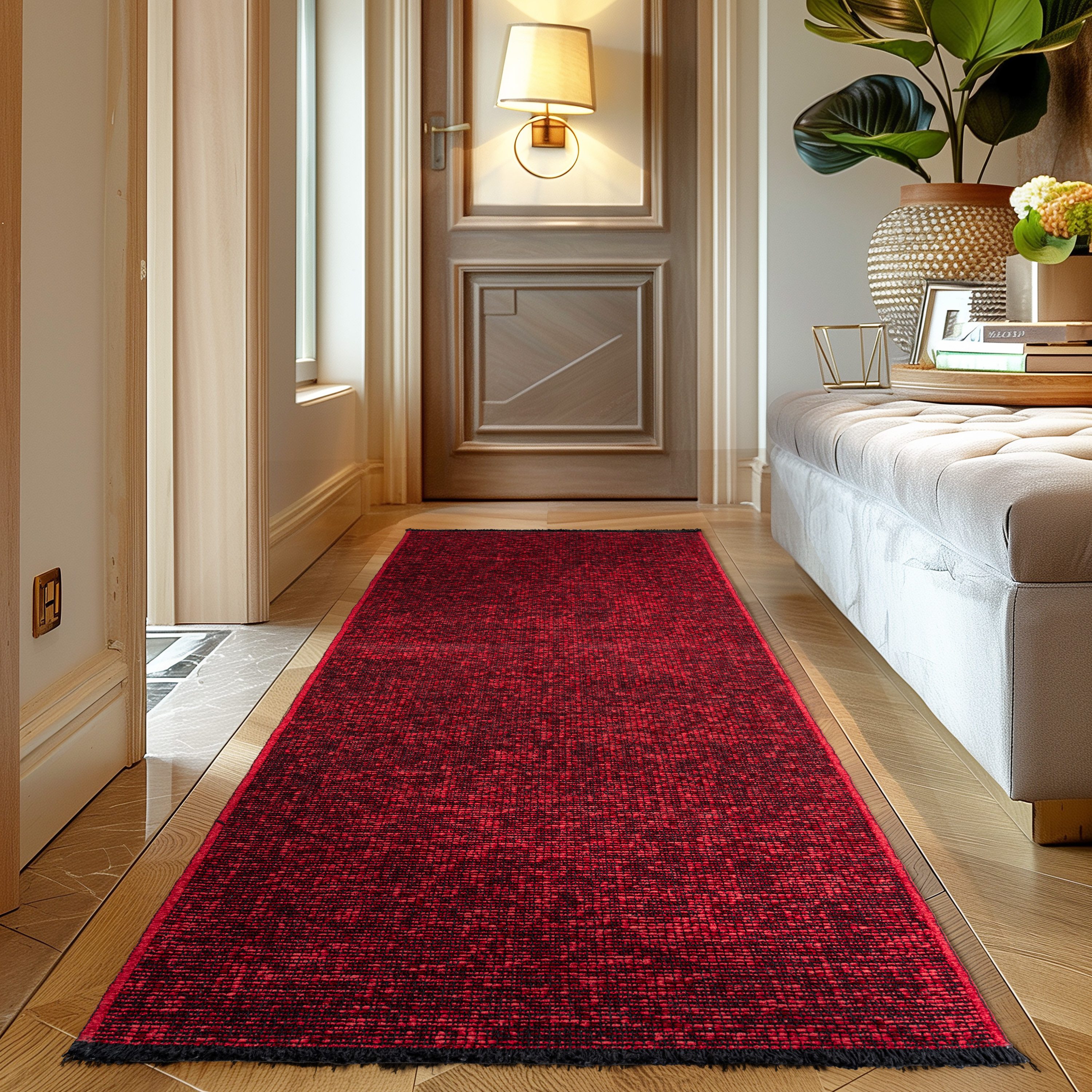 Carpettex Veloursteppich Boho Design, Läufer, Höhe: 7 mm, Baumwolle, Waschbarer Teppich, Boho-Stil, Wohnzimmer, Schlafzimmer