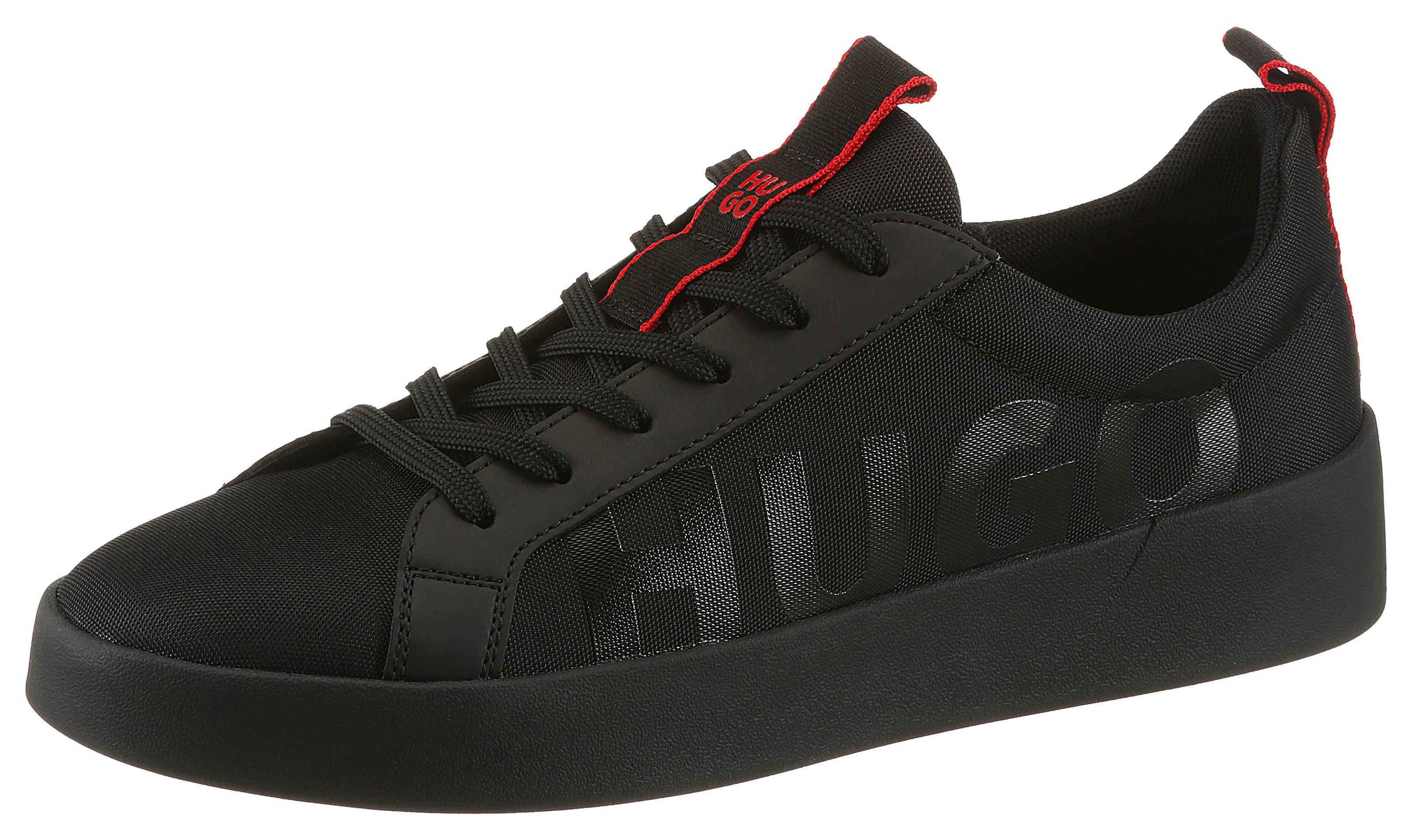 HUGO Lyde_tenn Sneaker Court Sneaker, Schnürschuh, Freizeitschuh mit Logoschriftzug