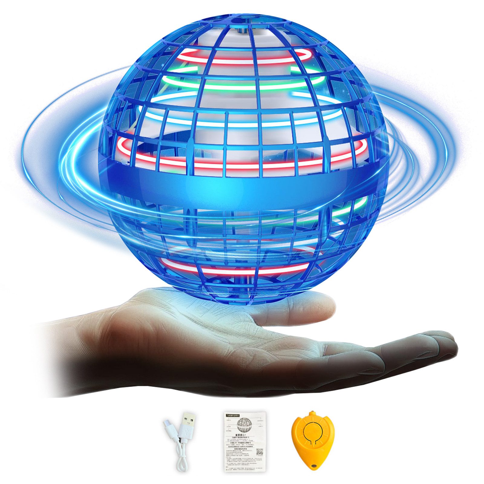 Spielball Spielball Fliegender Ball Bumerang-Spinner kosmischer Globus Blau