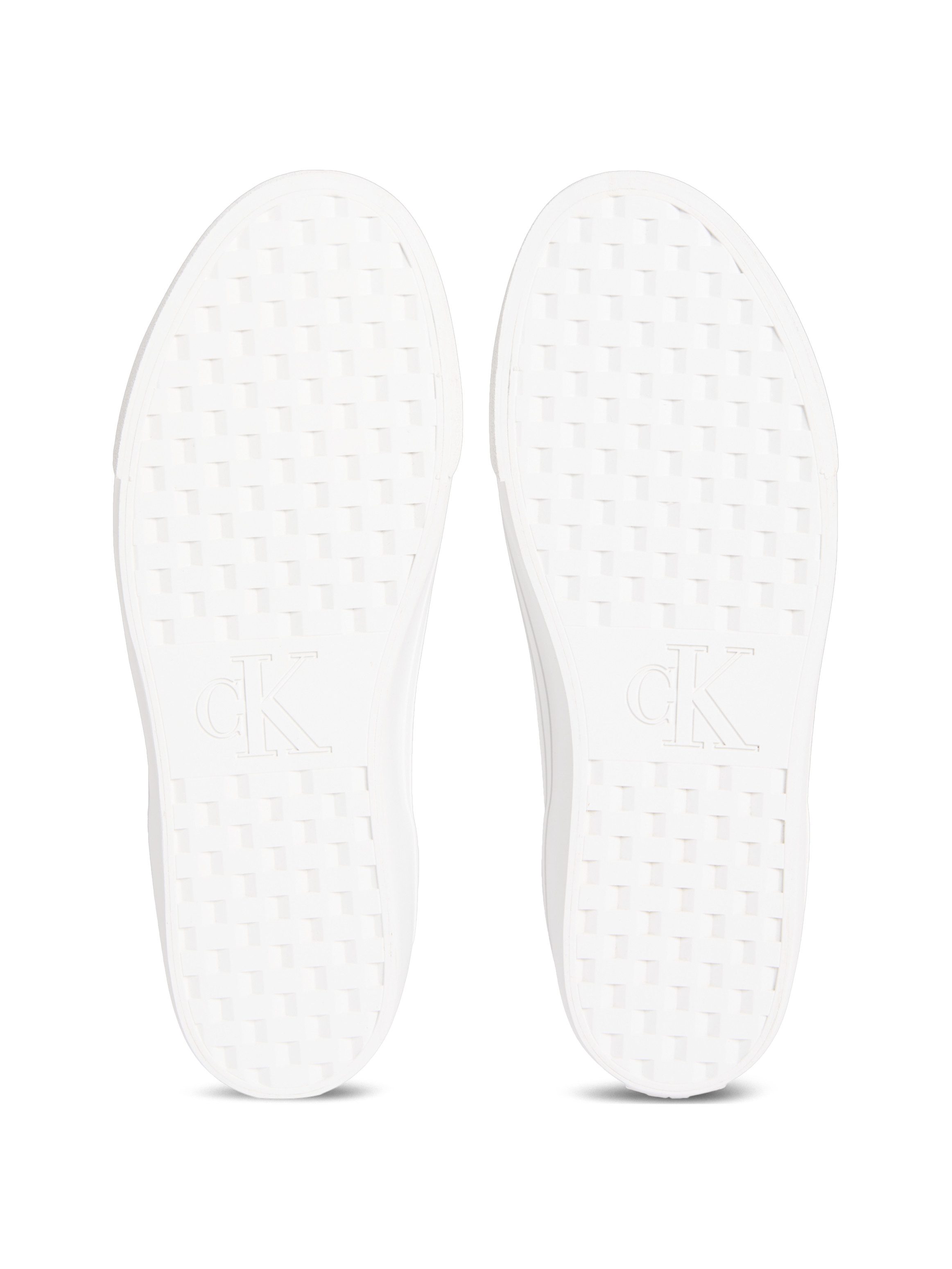Calvin Klein Jeans VULC FLATF LTH SILVER LOGO TAG Plateausneaker Halbschuh, Schnürschuh, Freizeitsneaker mit Logoschriftzug