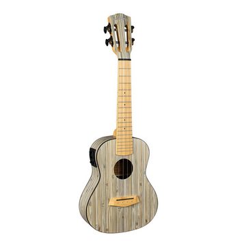 Cascha Ukulele Bamboo Graphit Electric, mit Tasche und Plektren