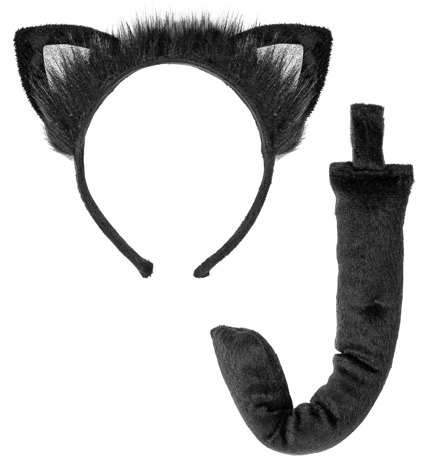 Widmann S.r.l. Kostüm Kostümset 'Katze', Haarreif mit Ohren und Schwanz