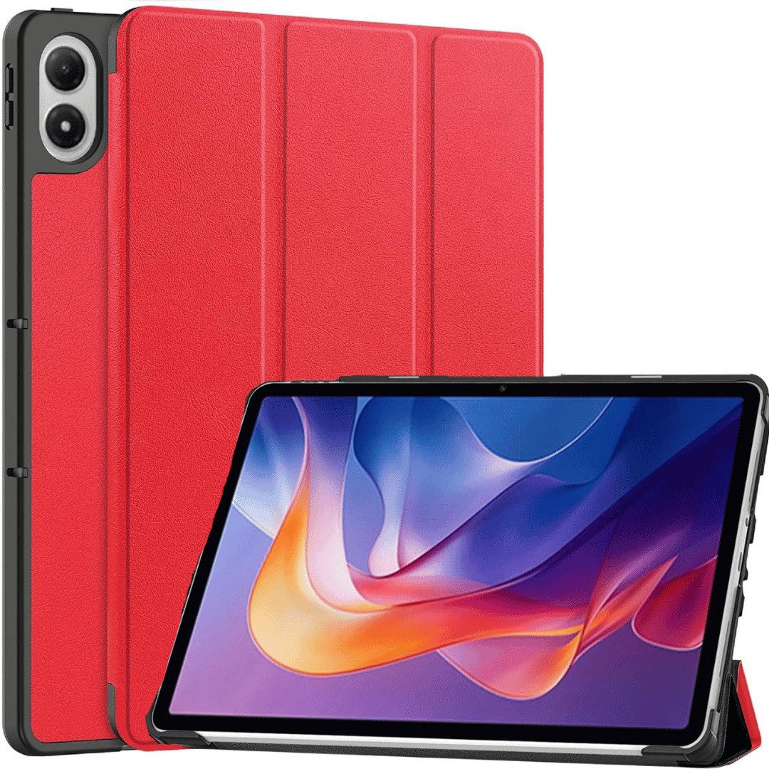 SmartUP Tablet-Hülle für Xiaomi Redmi Pad 2 Tasche Smart Cover Case Klapphülle Schutzglas 11 Zoll, integrierte Standfunktion, integrierter Magnetverschluss