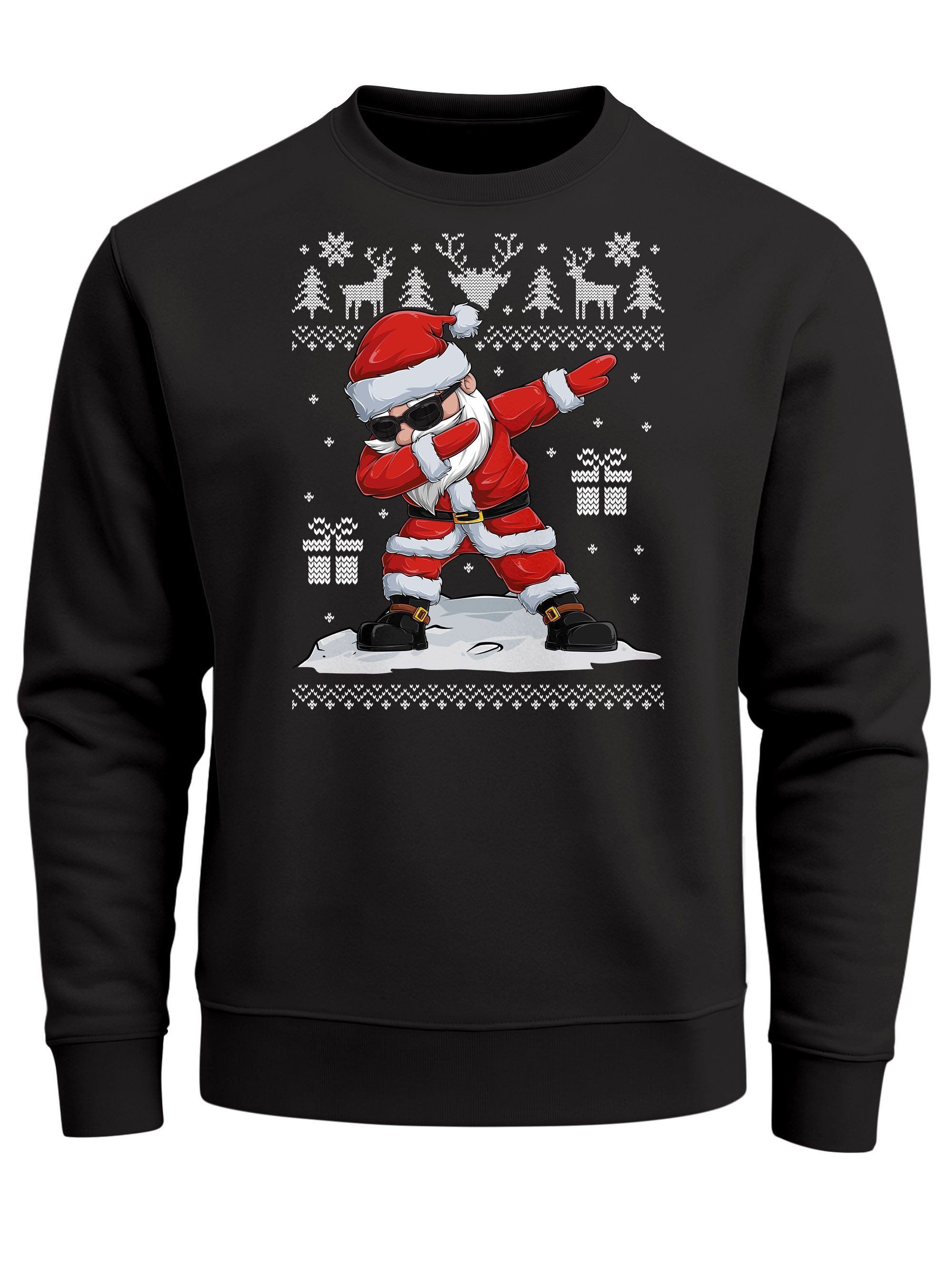 MoonWorks Sweatshirt Sweatshirt Herren Weihnachten Dabbing Santa Weihnachts günstig online kaufen