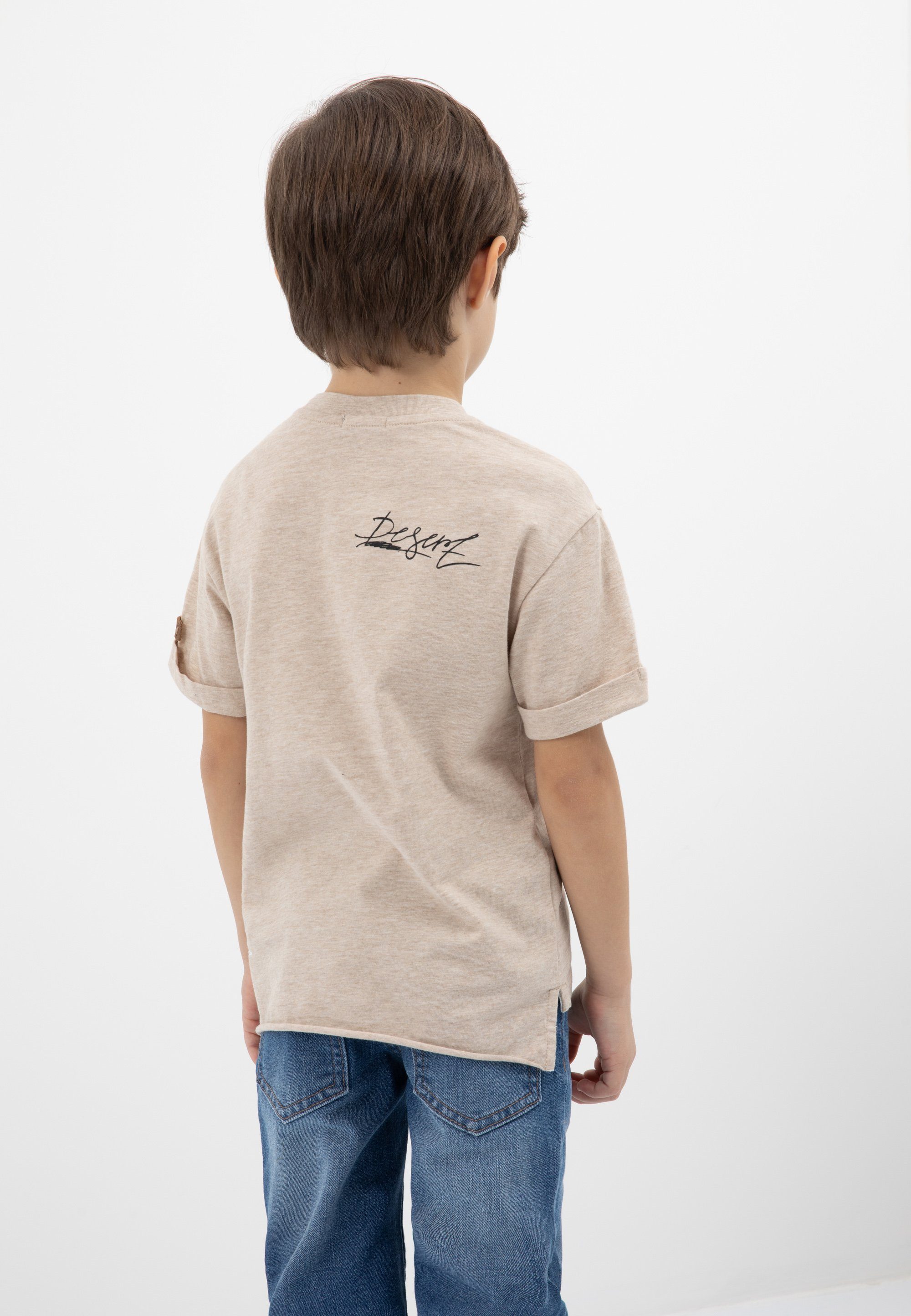 Gulliver T-Shirt mit großem stilvolle Für passt Casual-Outfit Kinder, Frontdruck, zu jedem