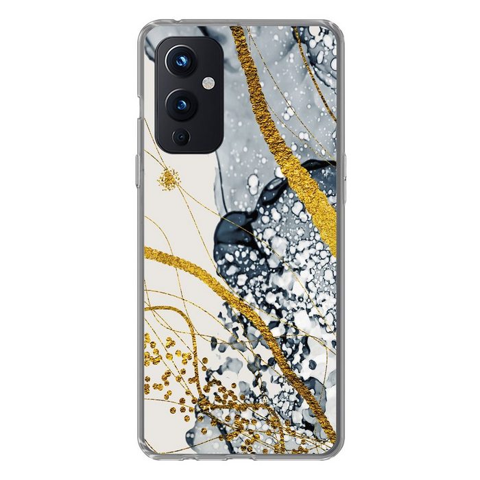 MuchoWow Handyhülle Abstrakt - Gold - Natur - Kunst Phone Case Handyhülle OnePlus 9 Silikon Schutzhülle