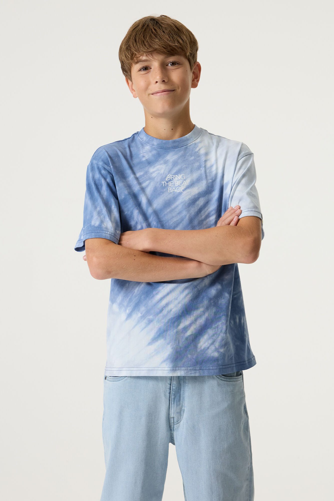 Garcia Rundhalsshirt in Batik-Optik, kurzarm, für Boys